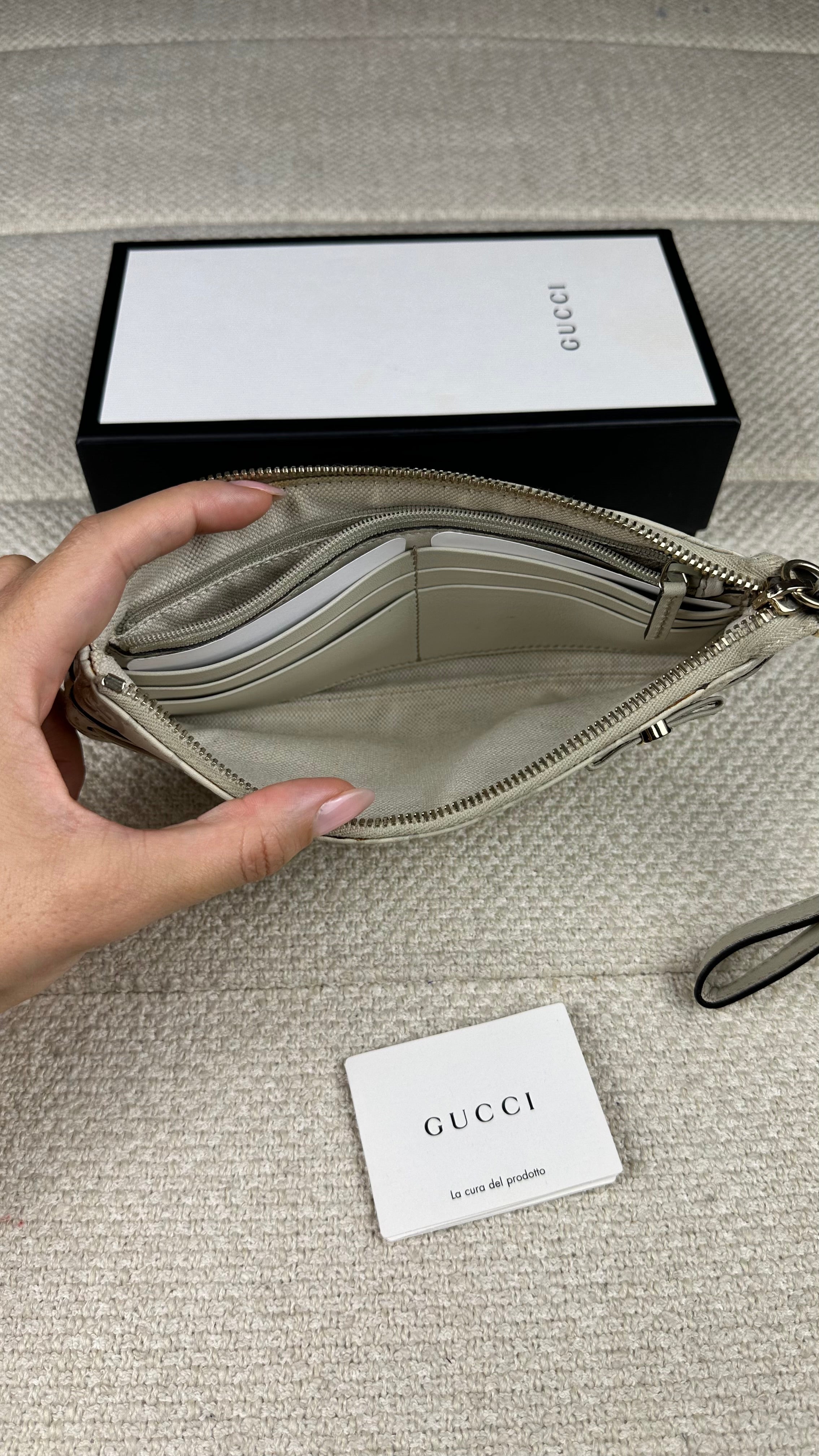 Gucci leather pouch