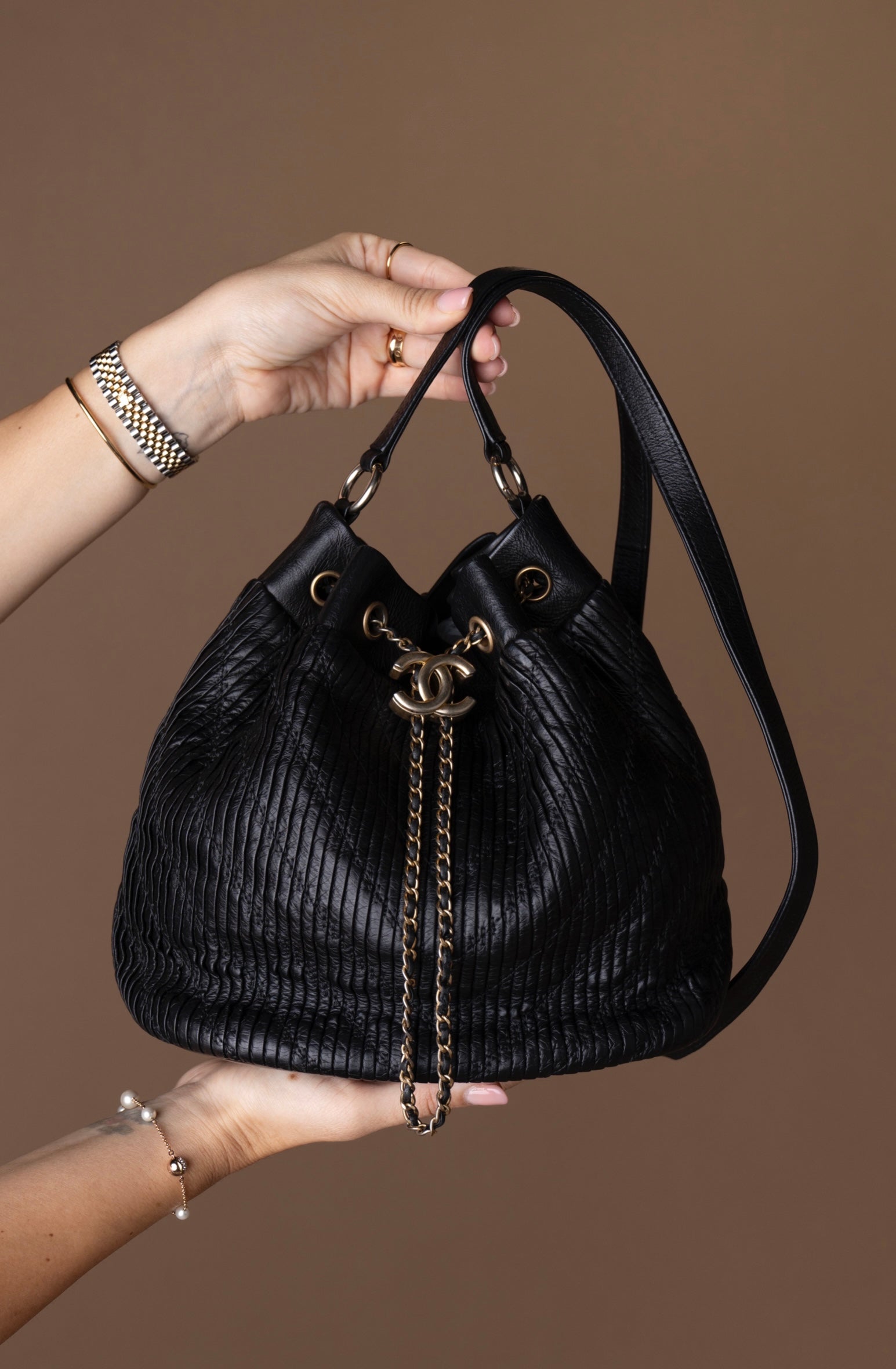 Chanel Coco Pleats bucket bag