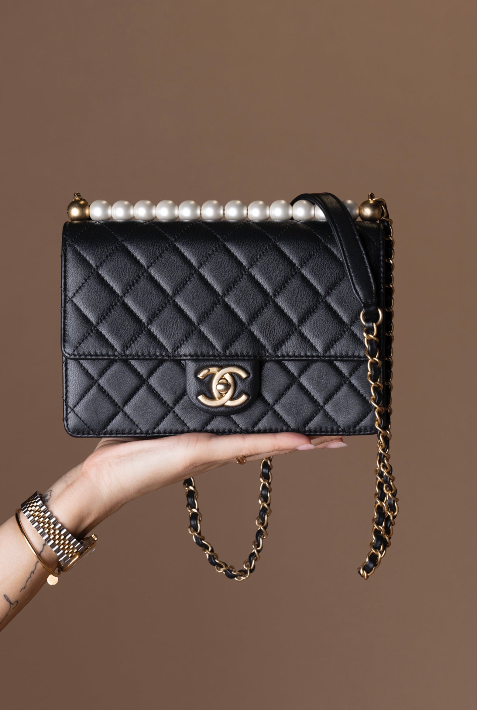 Chanel Pearl Cruch Mini Flap