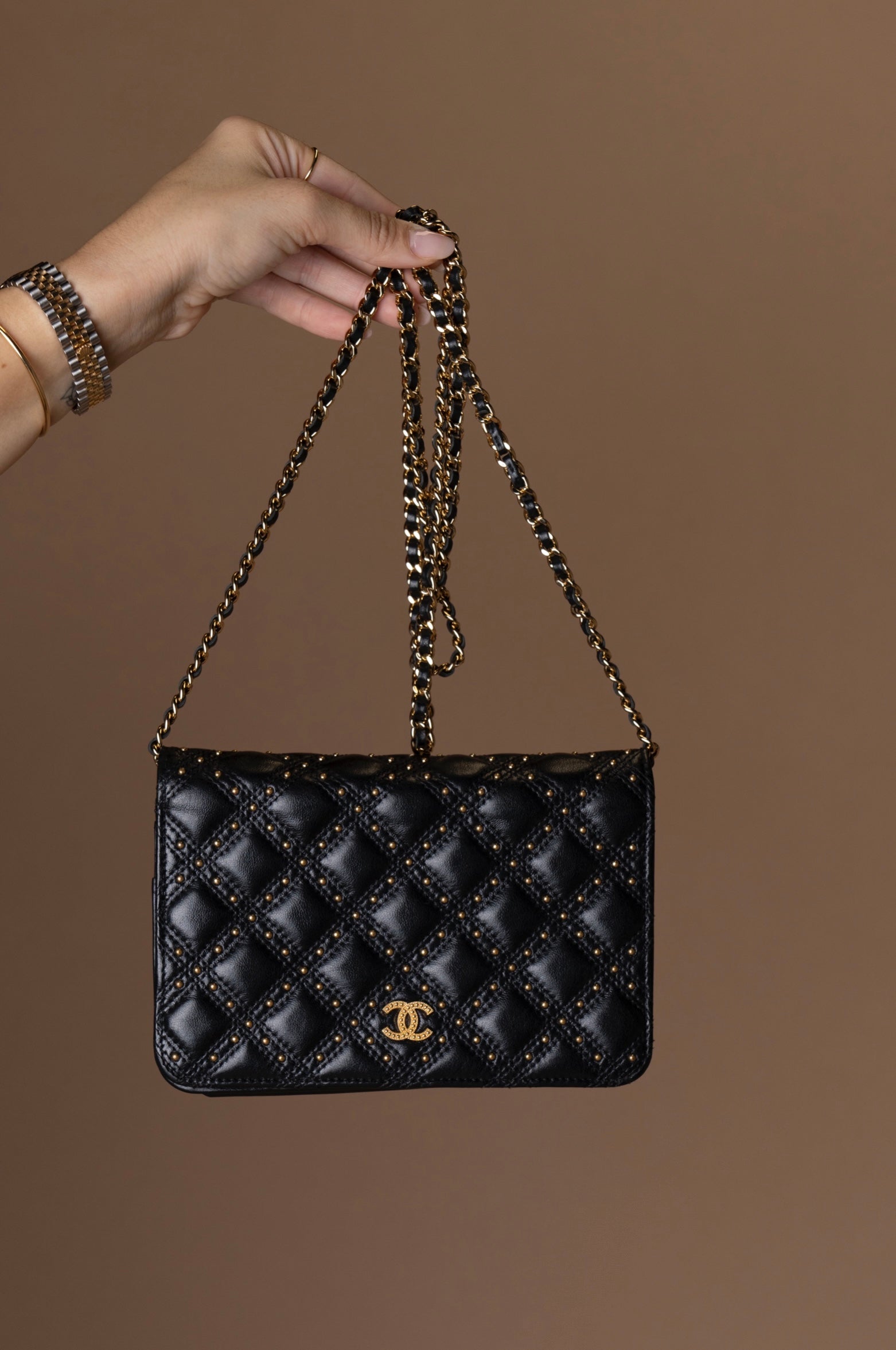 Chanel WOC Studded Diamond