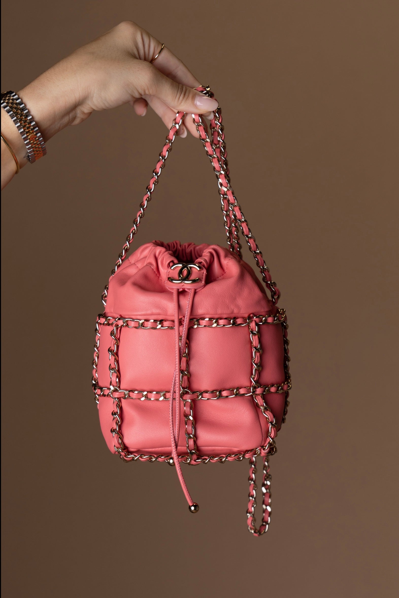 Chanel CC Frame Bucket Bag