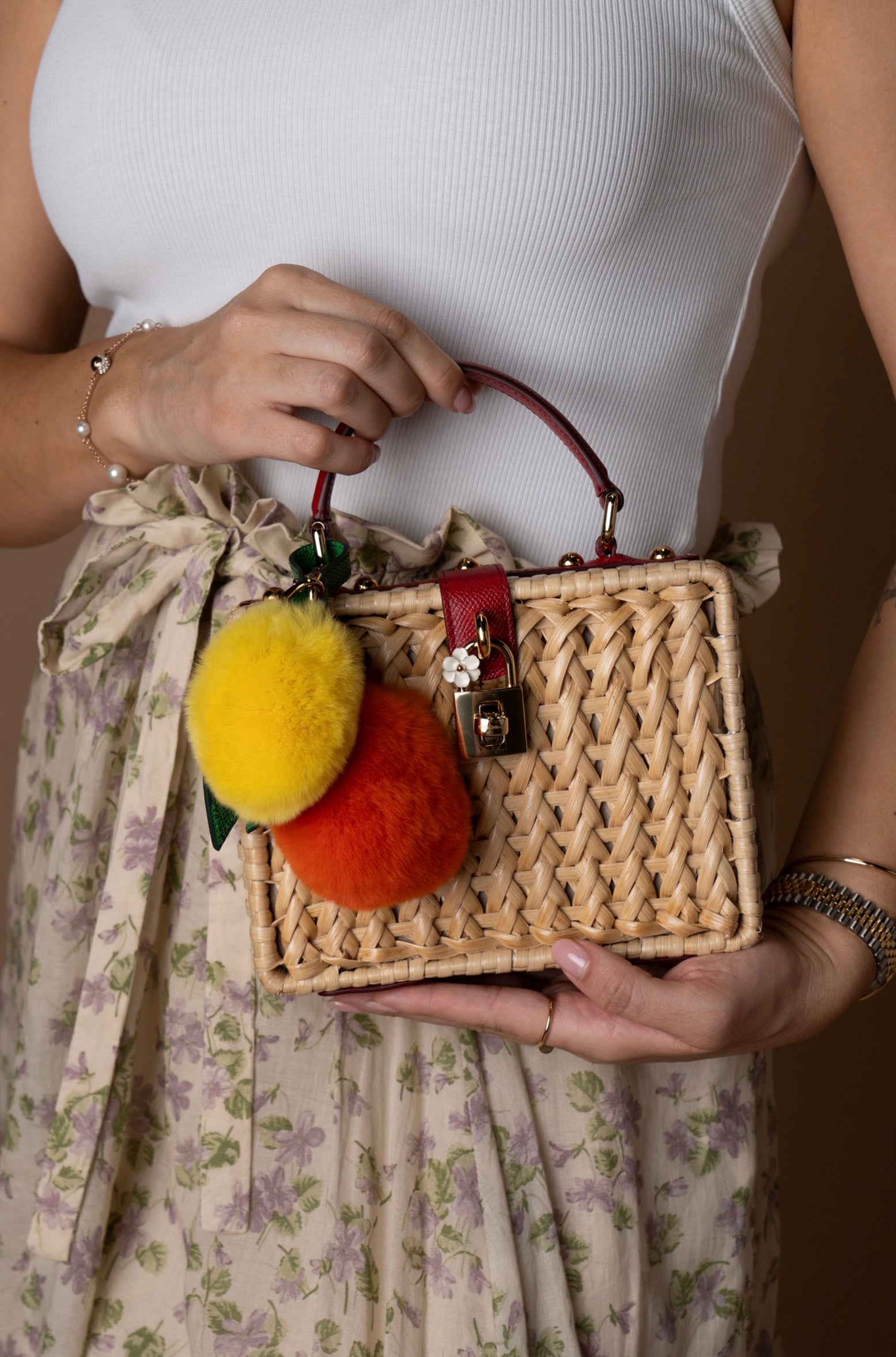 Dolce & Gabbana Raffia Box Bag