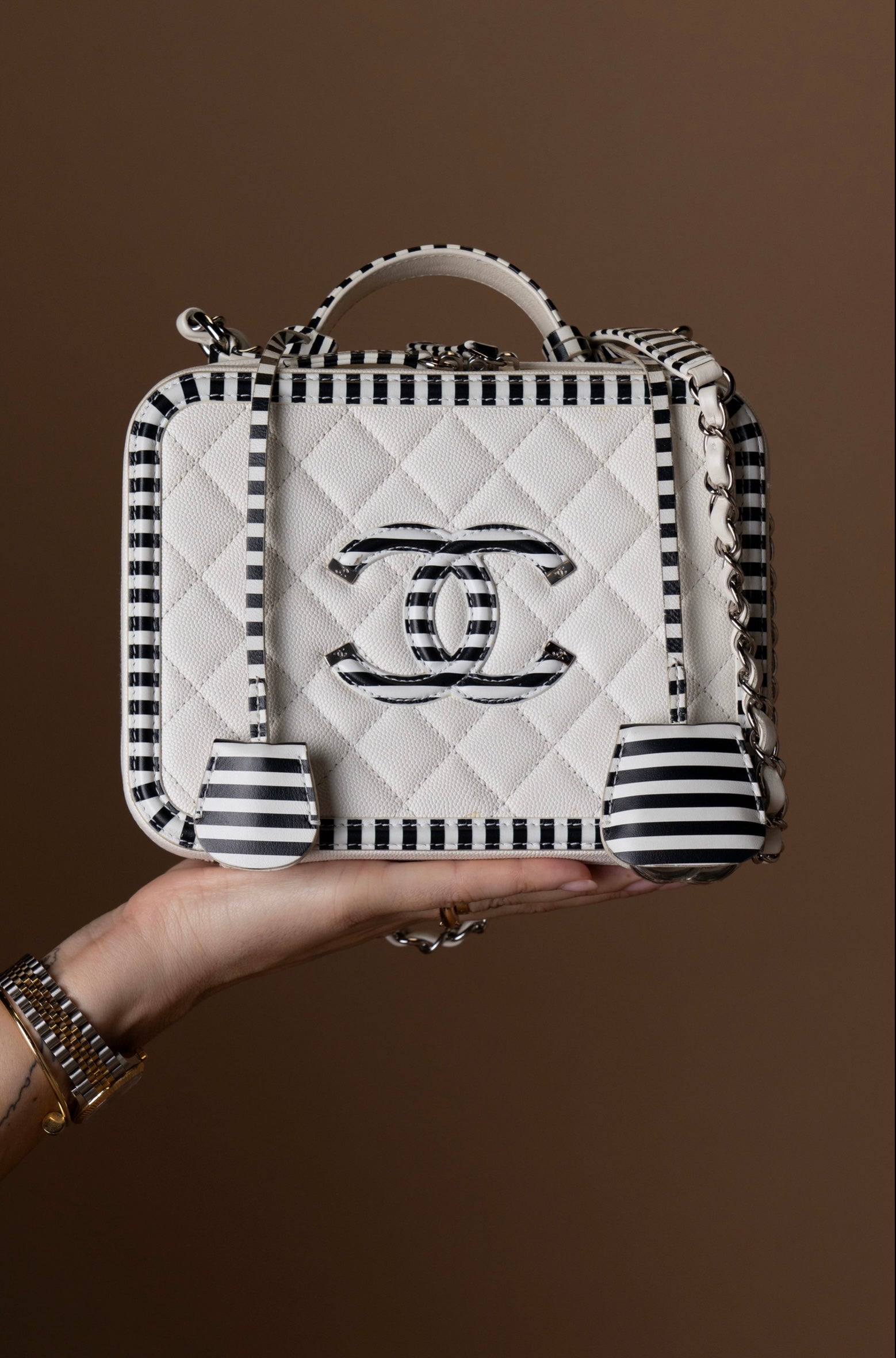 Chanel Filigree Vanity Case