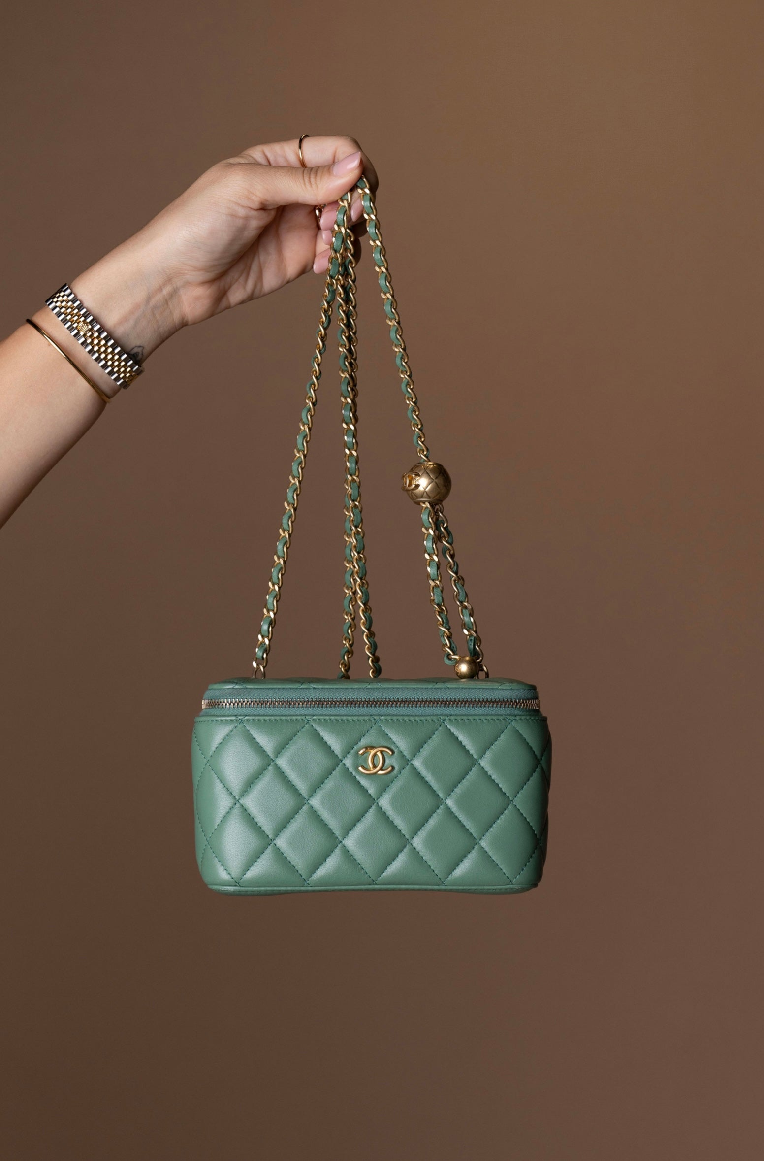 Chanel Vanity Case with chain