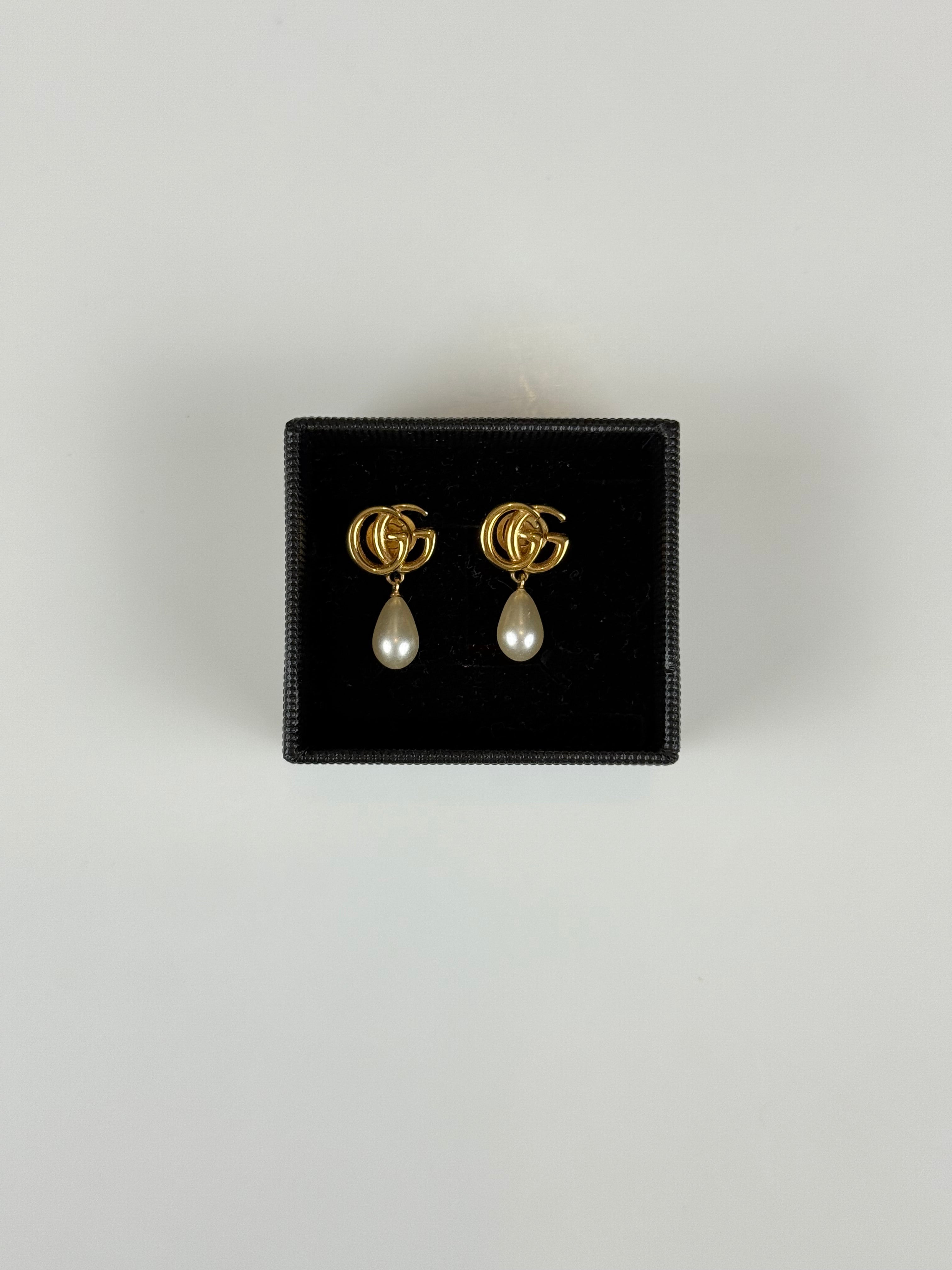 Gucci GG Pearl Drop brincos