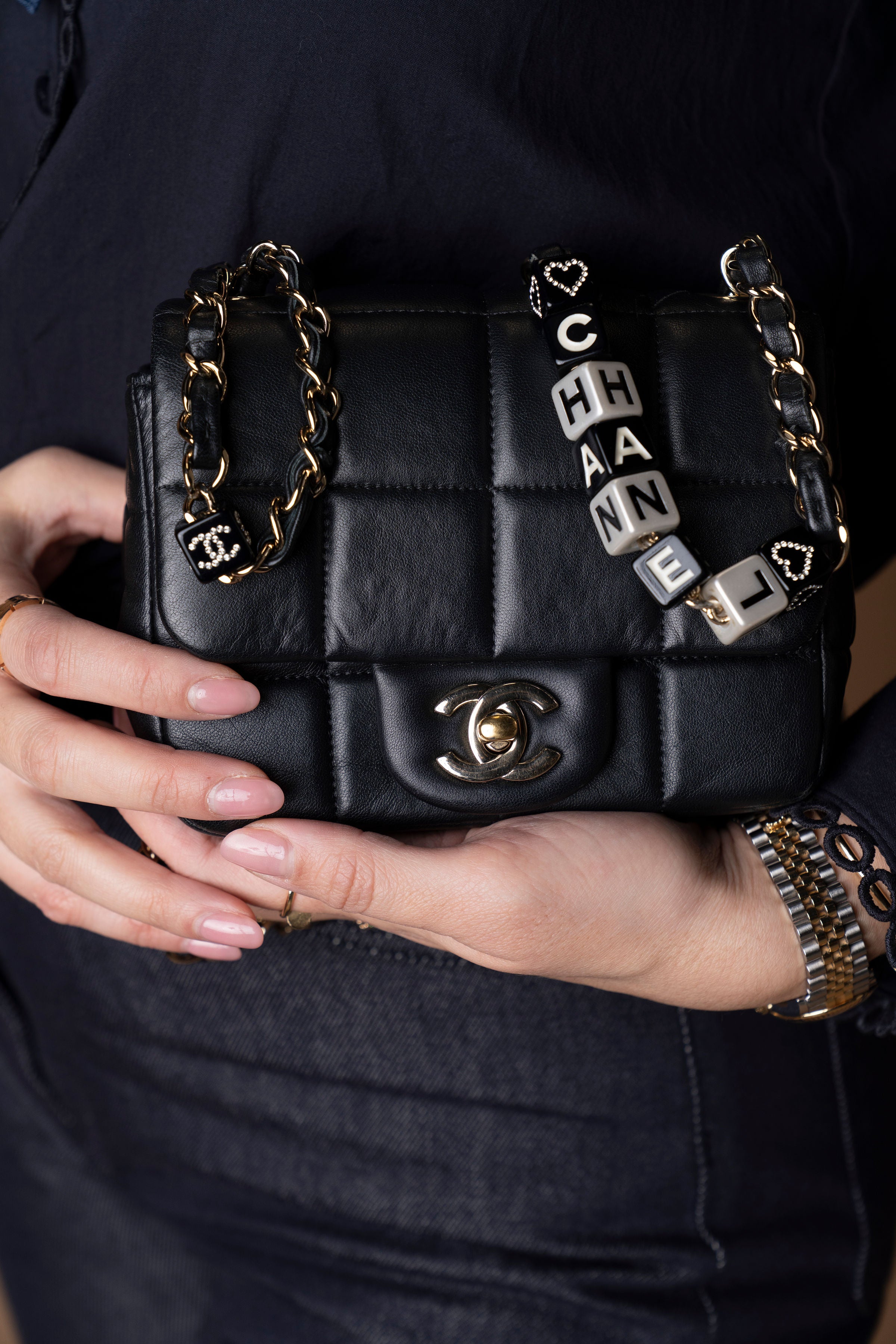 Chanel Mini Square Lambskin Resin Crystal Monacoco Flap