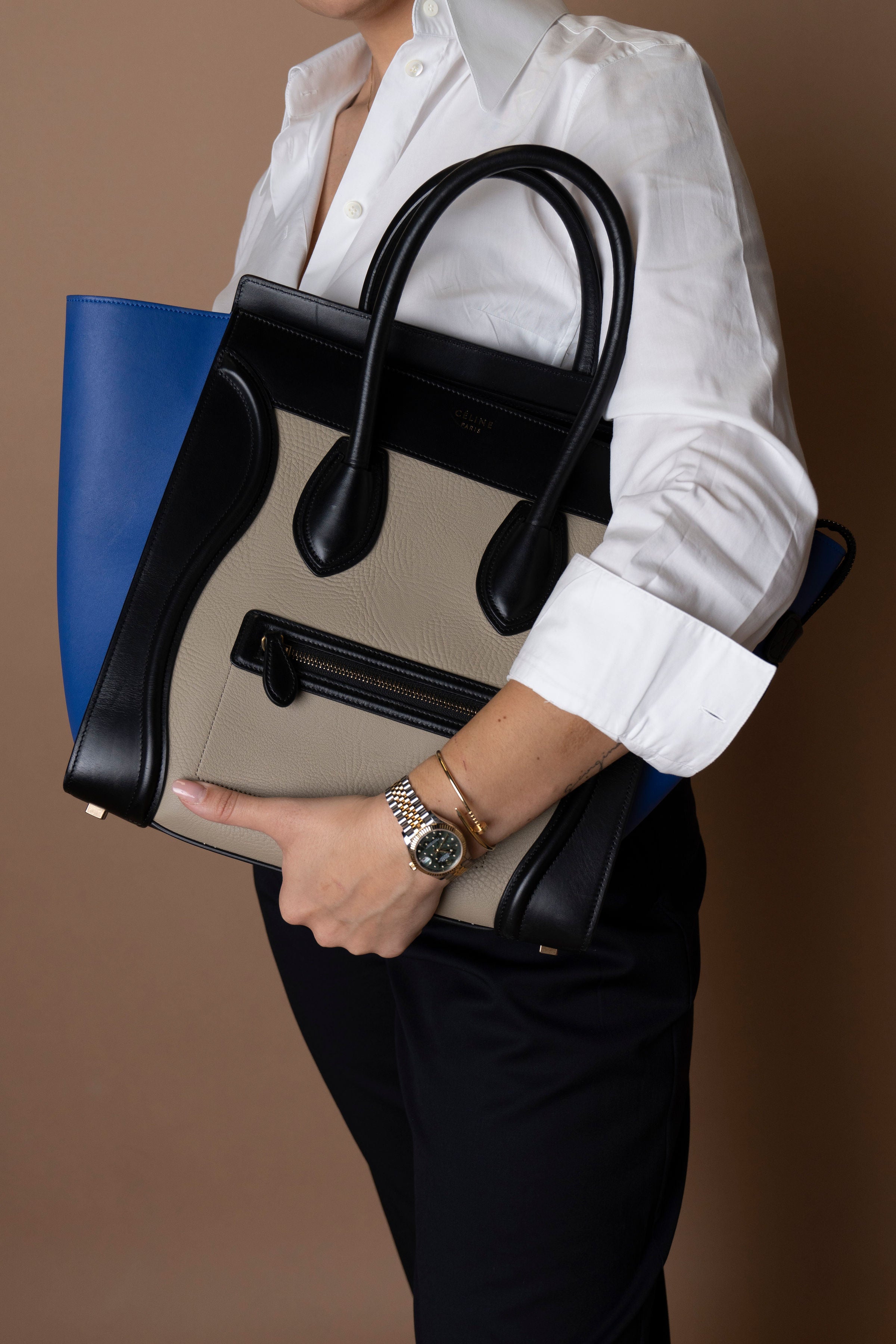 Celine Luggage Tote Tricolor
