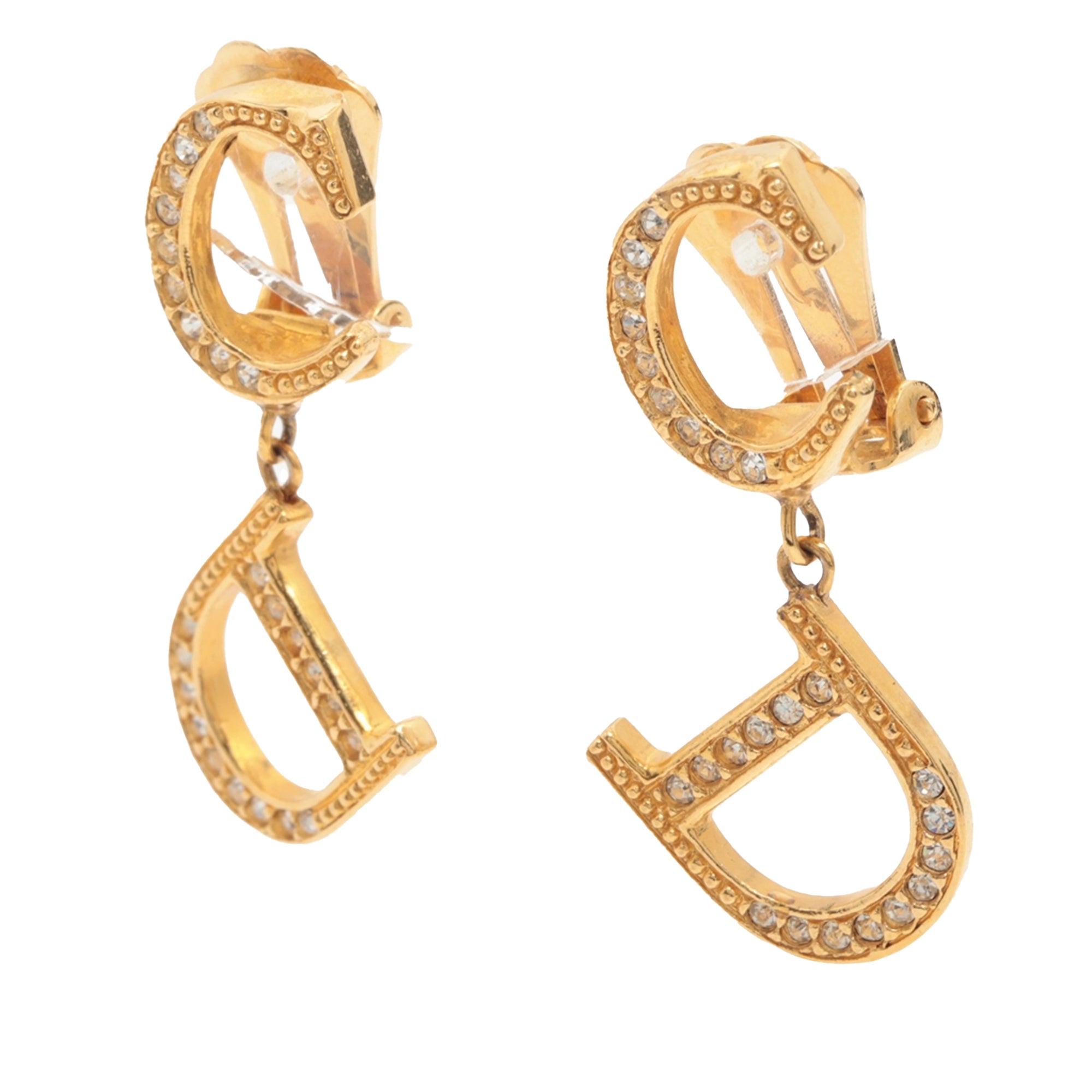 Christian Dior brincos clip on