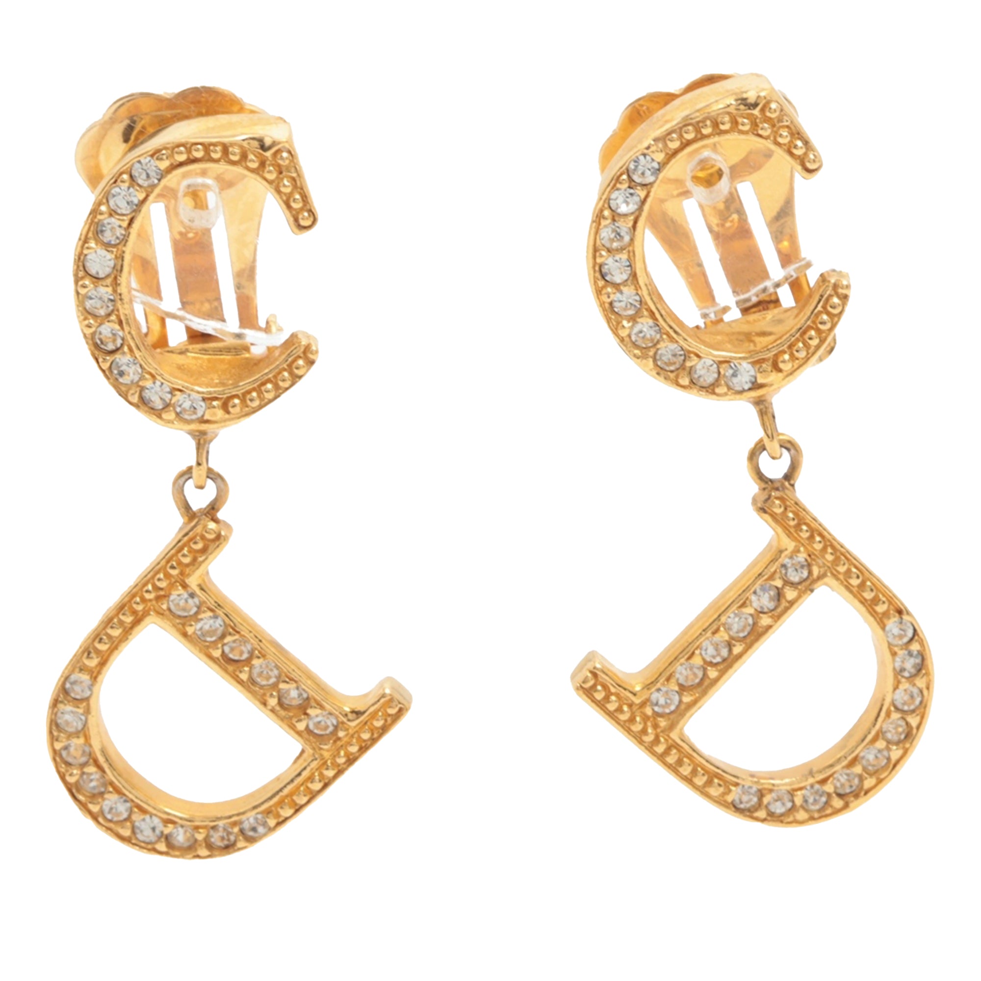 Christian Dior brincos clip on