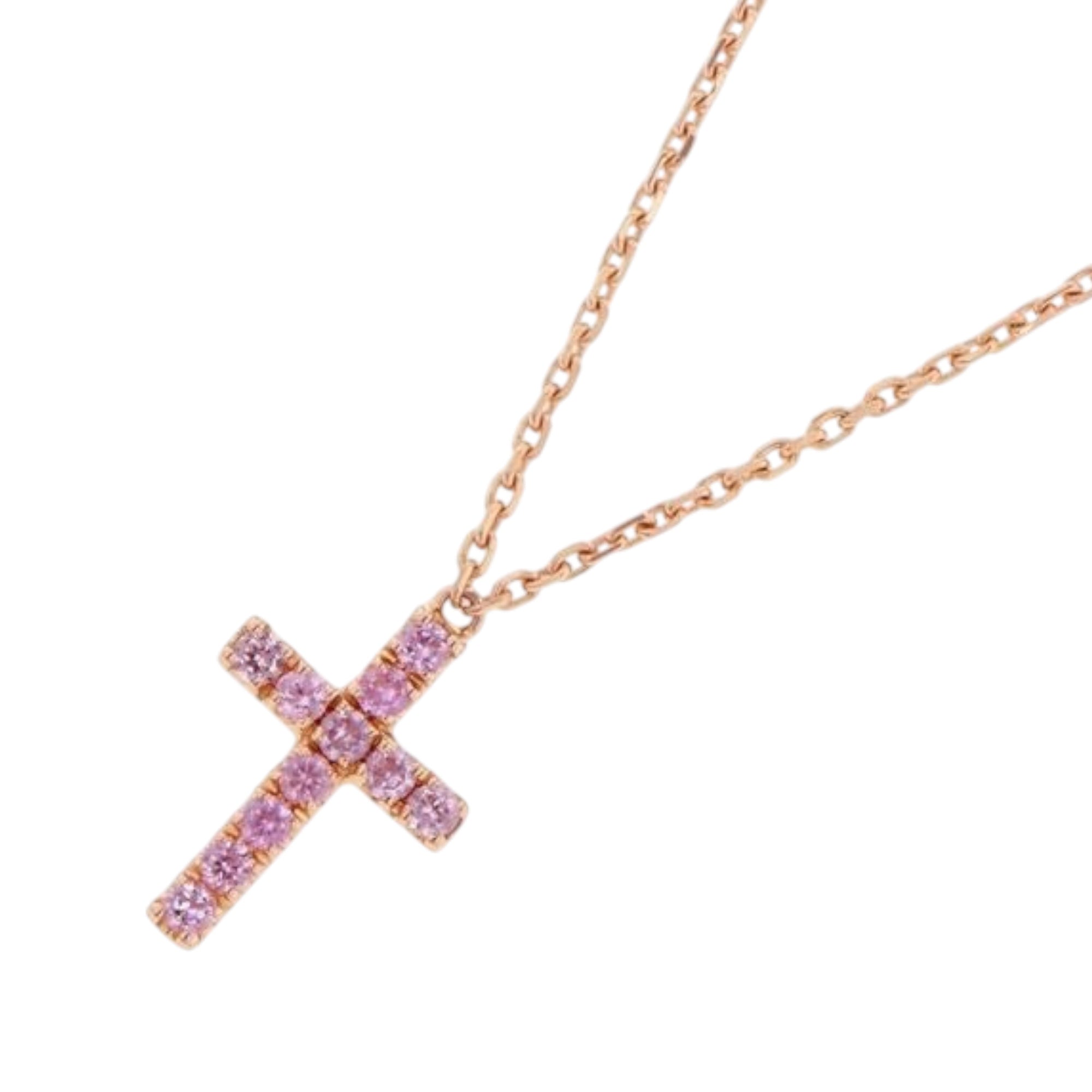 Cartier colar ouro rosa e safiras rosa