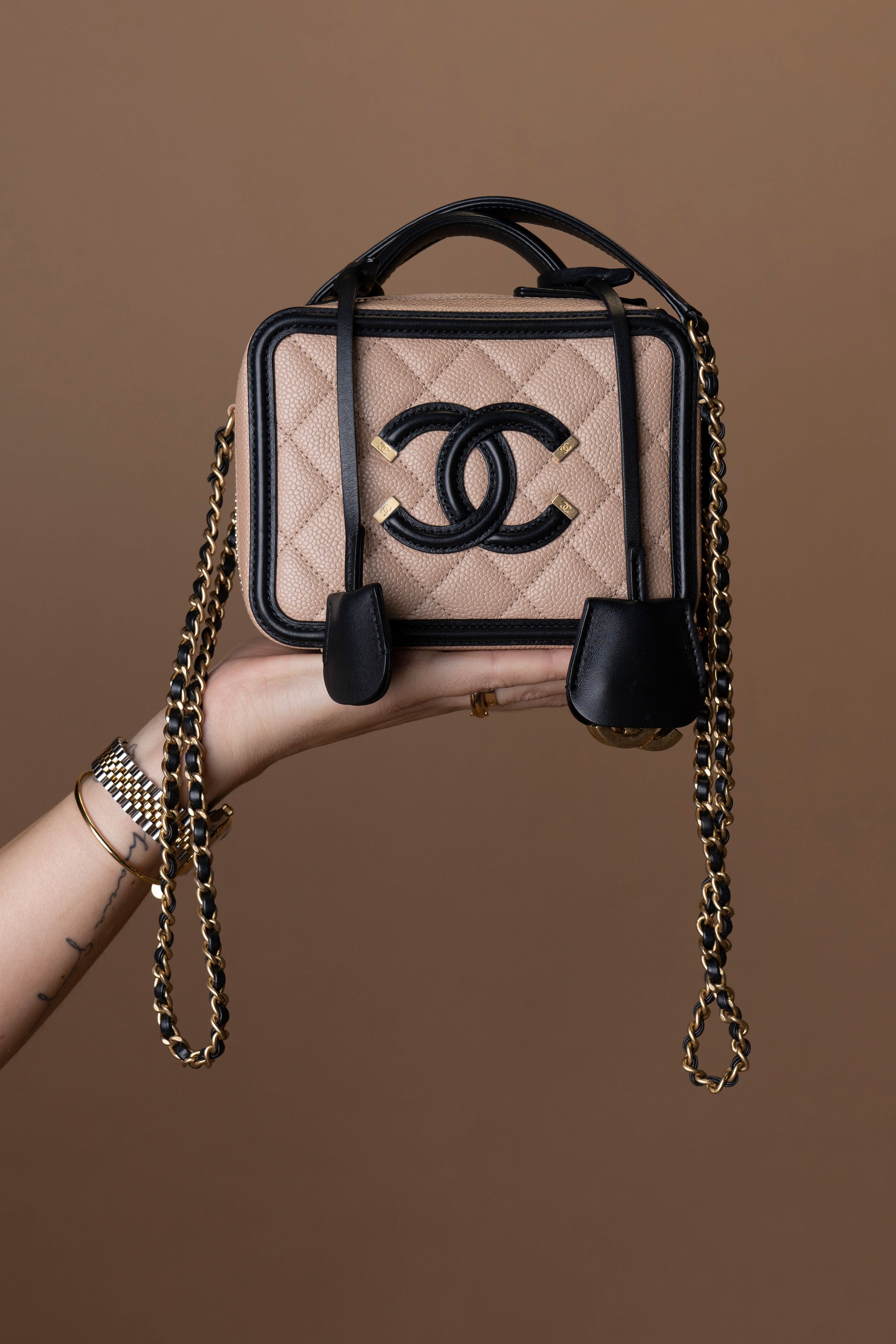 Chanel Filigree Vanity Case