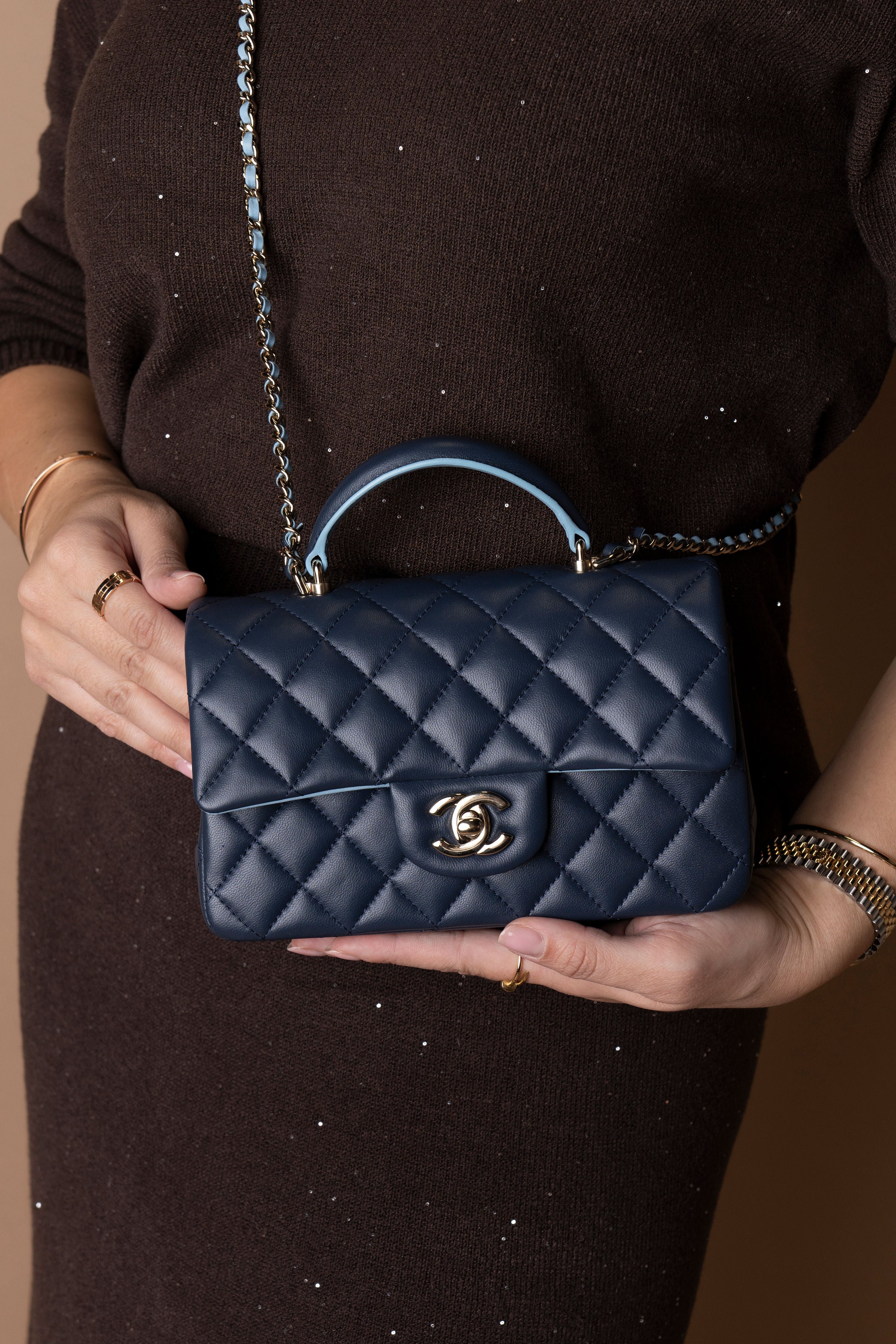 Chanel Mini Top Handle Single Flap