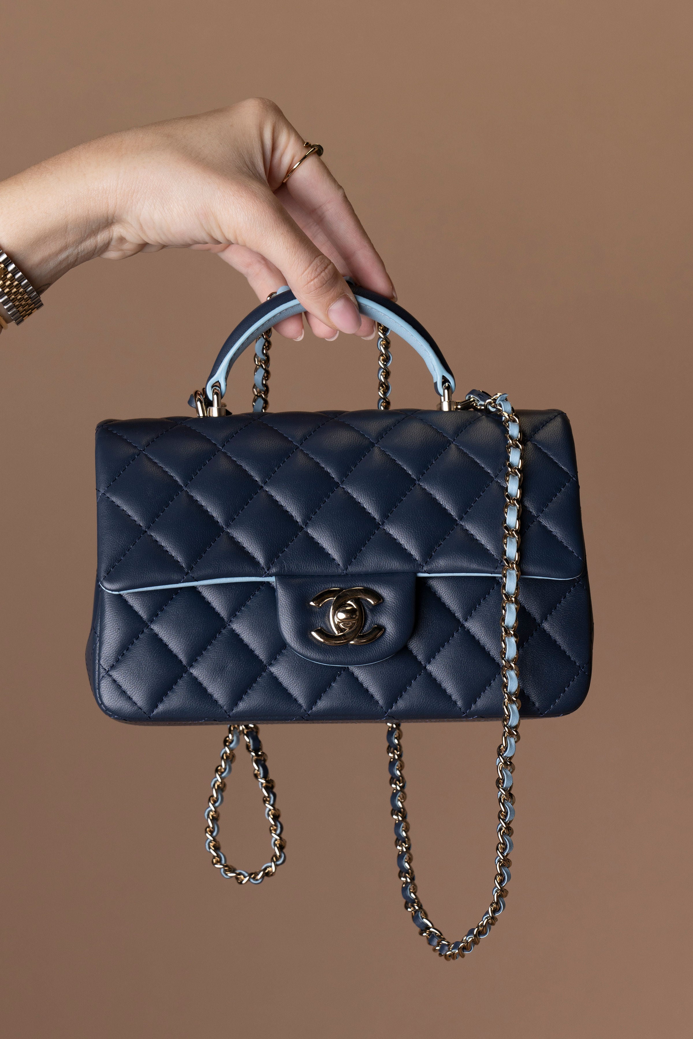 Chanel Mini Top Handle Single Flap