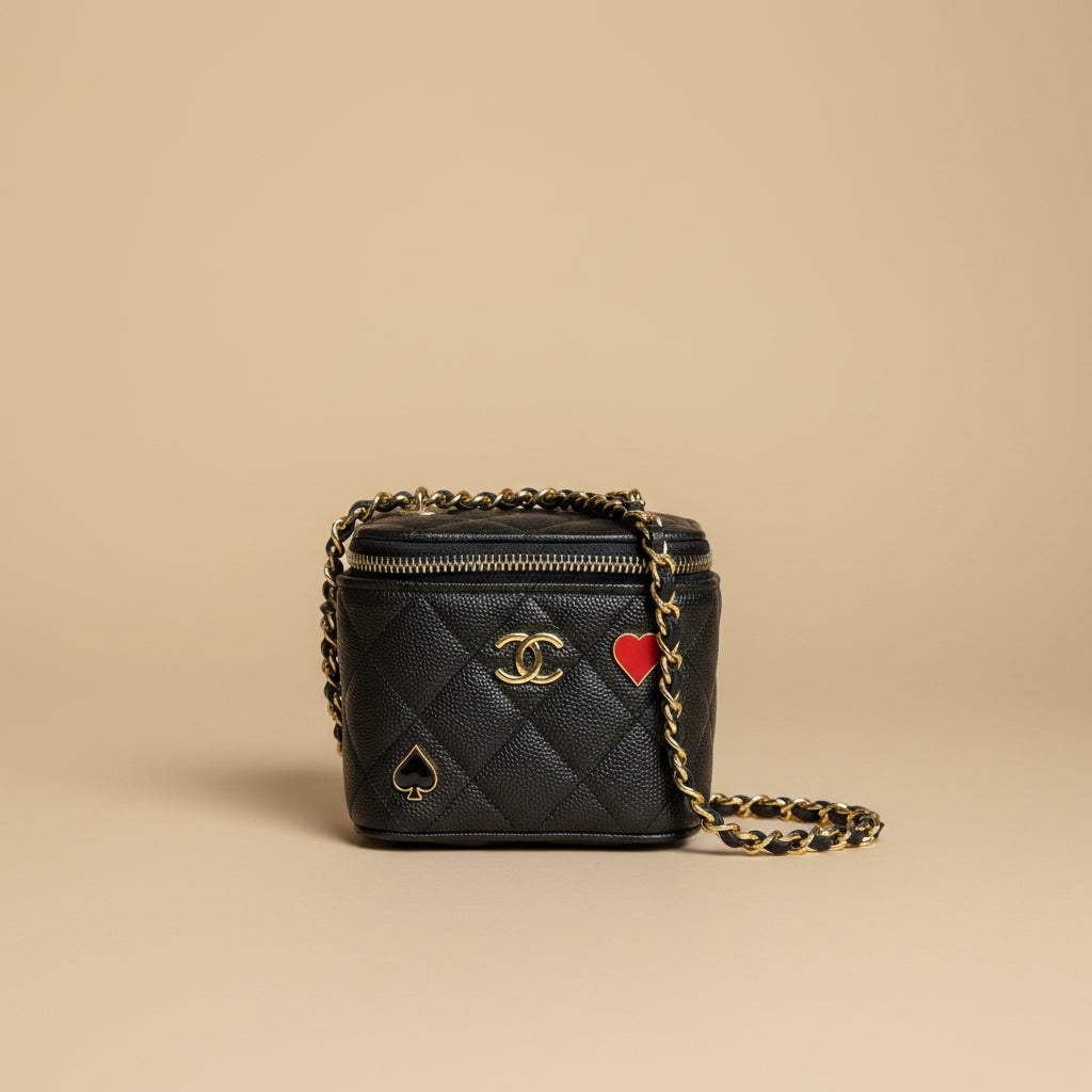 Chanel Mini Quilted Caviar Coco Casino Vanity Case