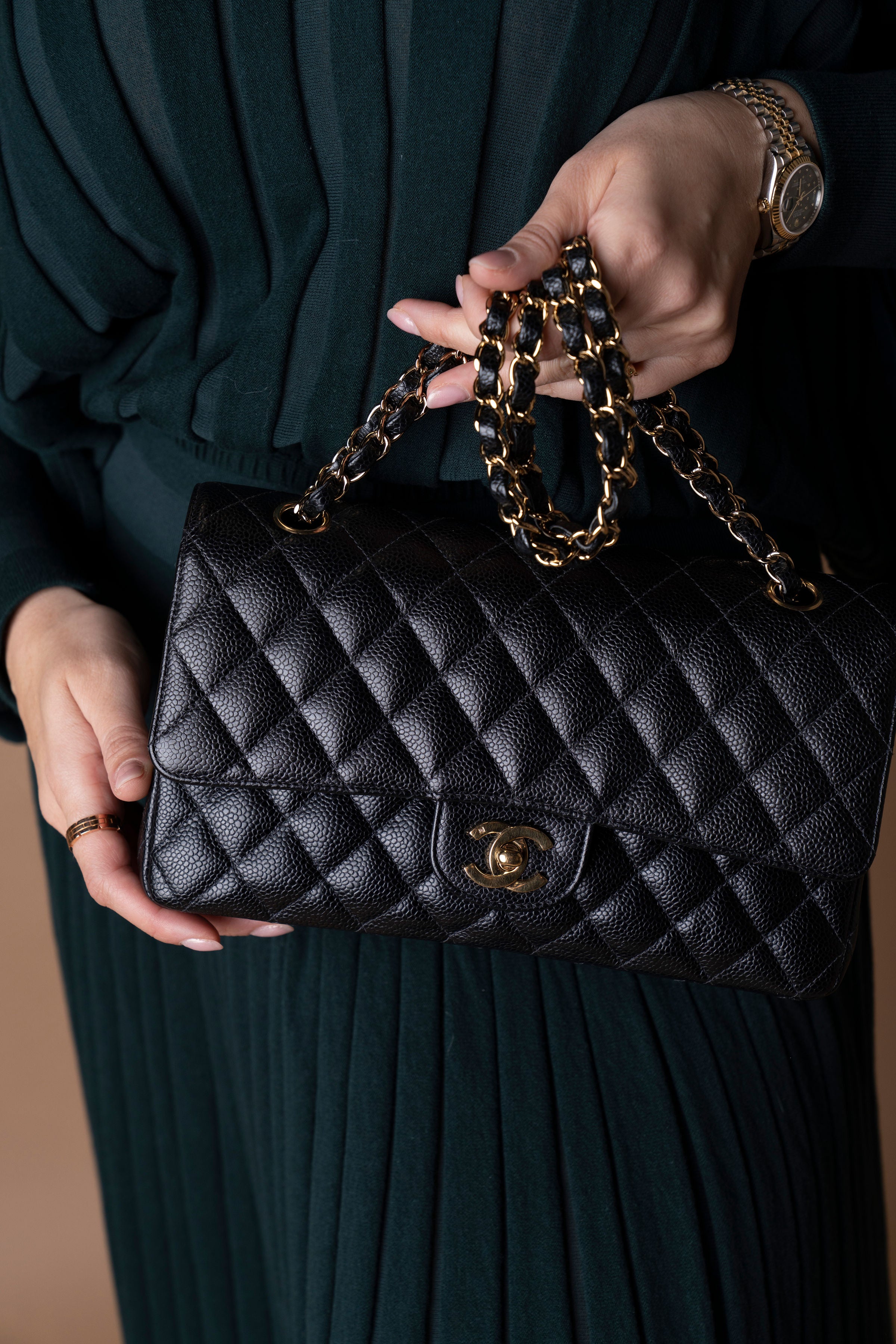 Chanel Medium Classic Caviar Double Flap