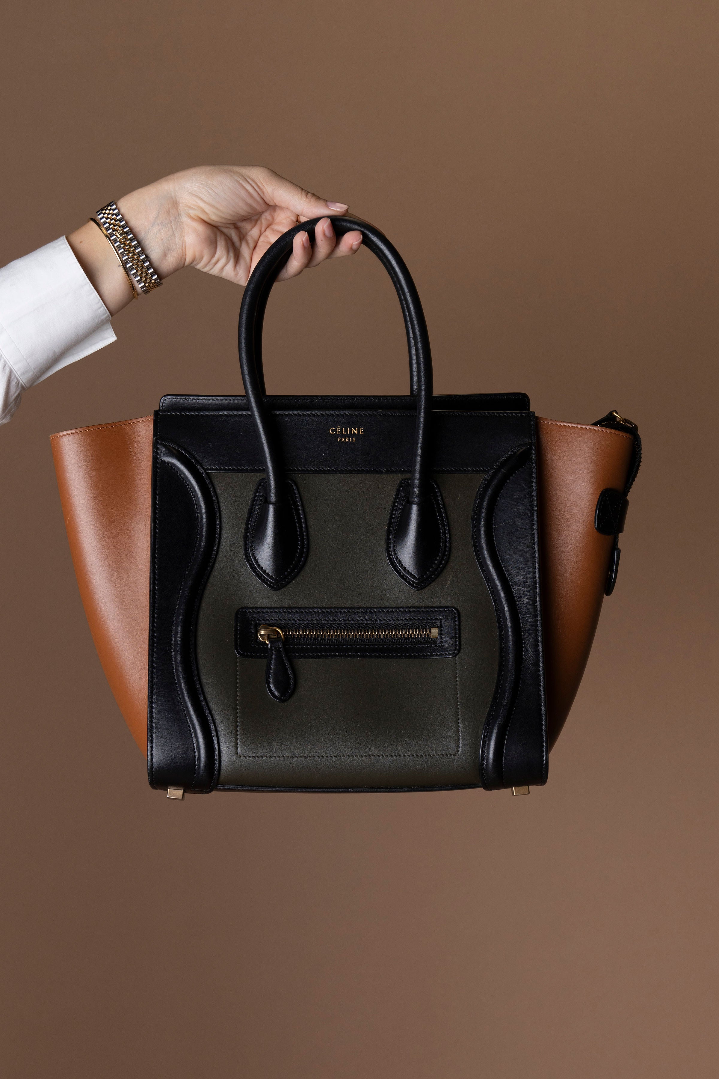 Céline Luggage Micro Tricolor
