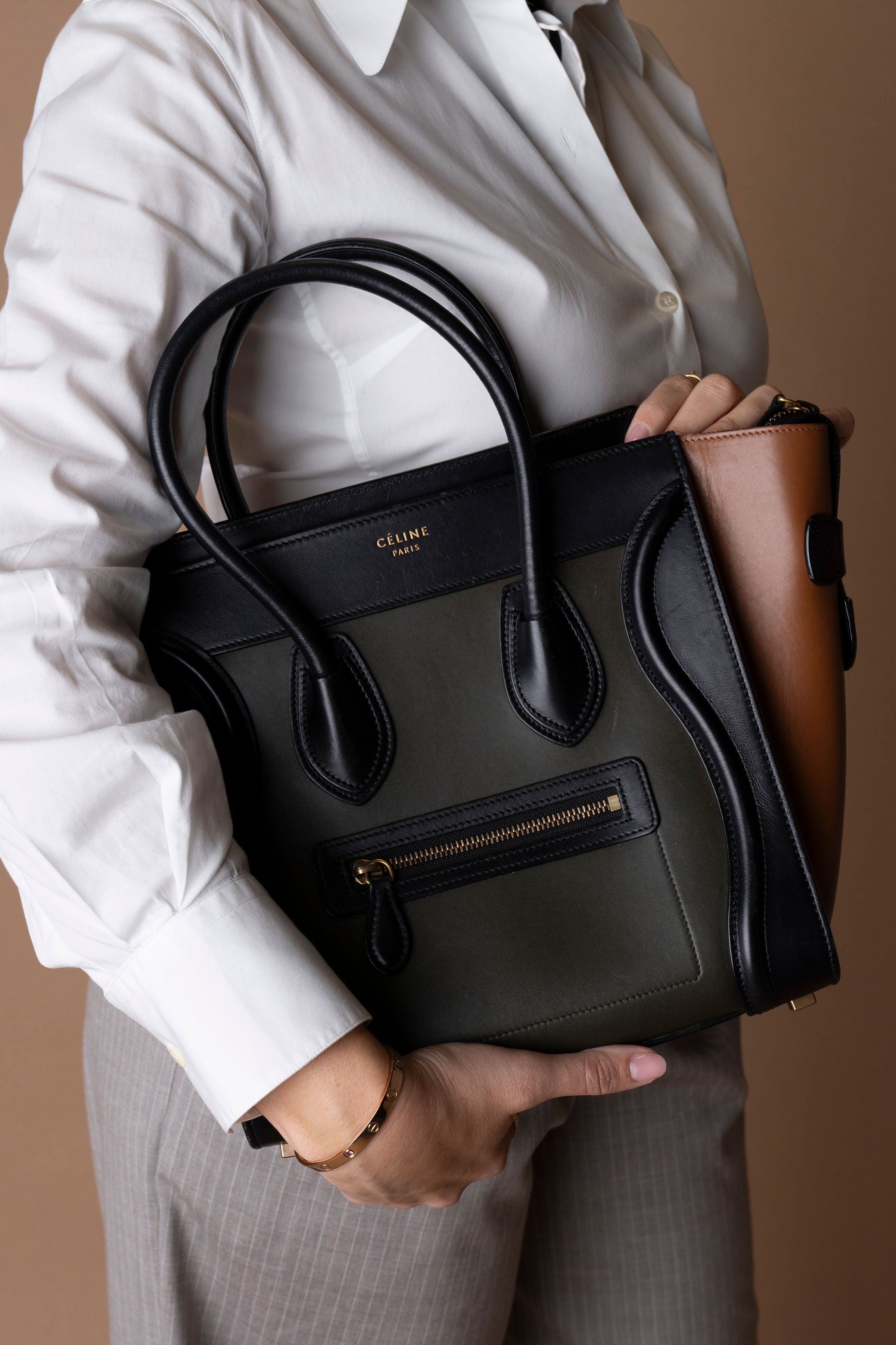 Céline Luggage Micro Tricolor