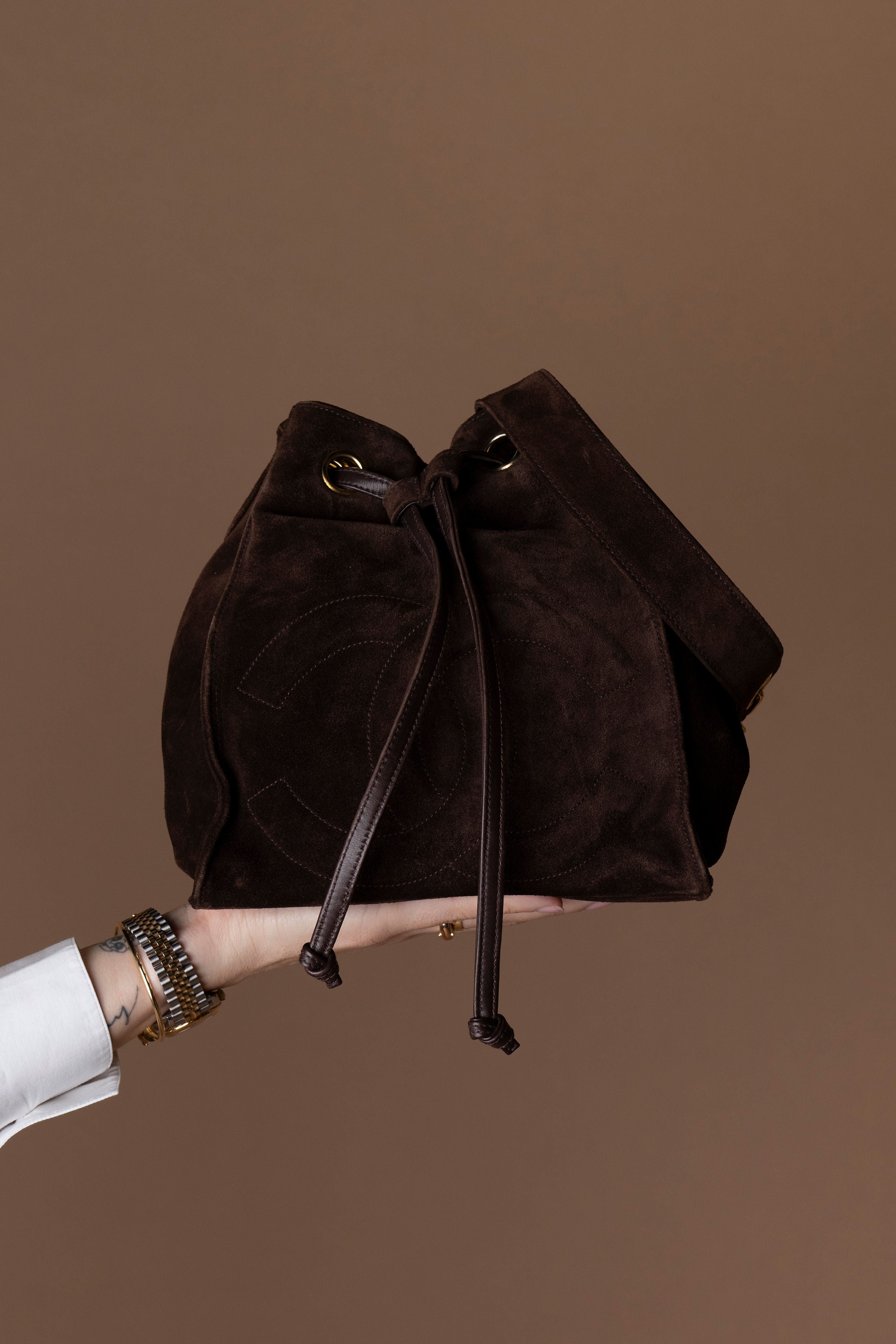 Chanel Suede Bucket Bag