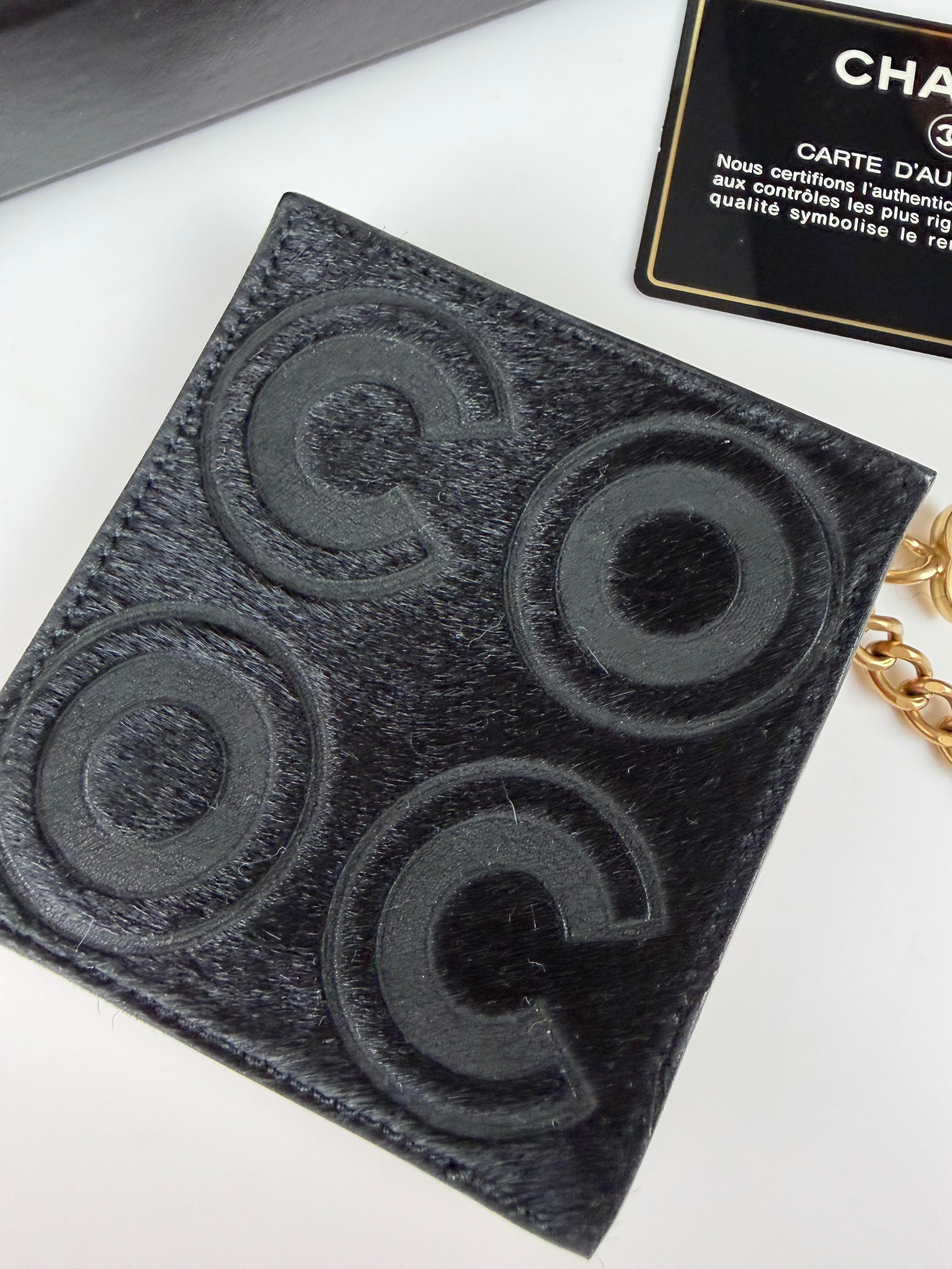 Coco Pony Hair Coin Purse with Key Chain