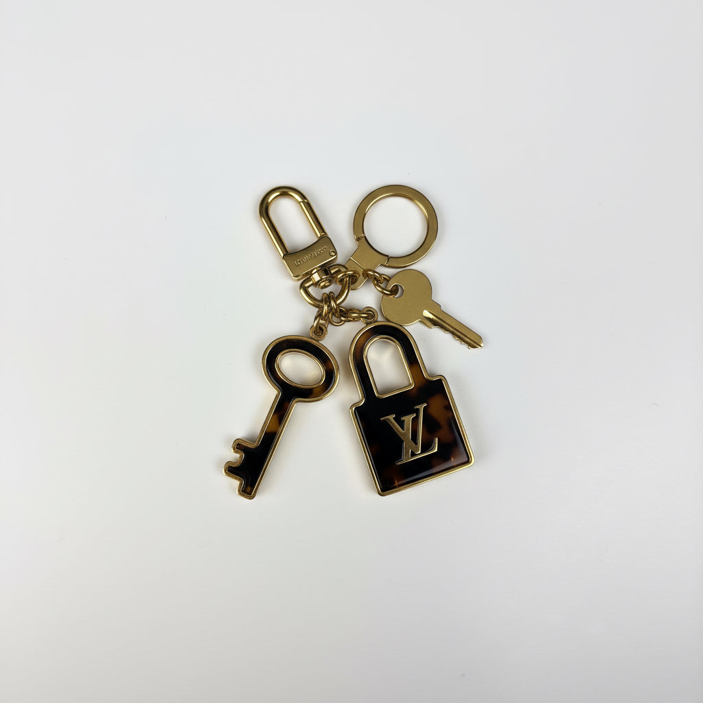Louis Vuitton Lock & Key Bag Charm / Key Holder