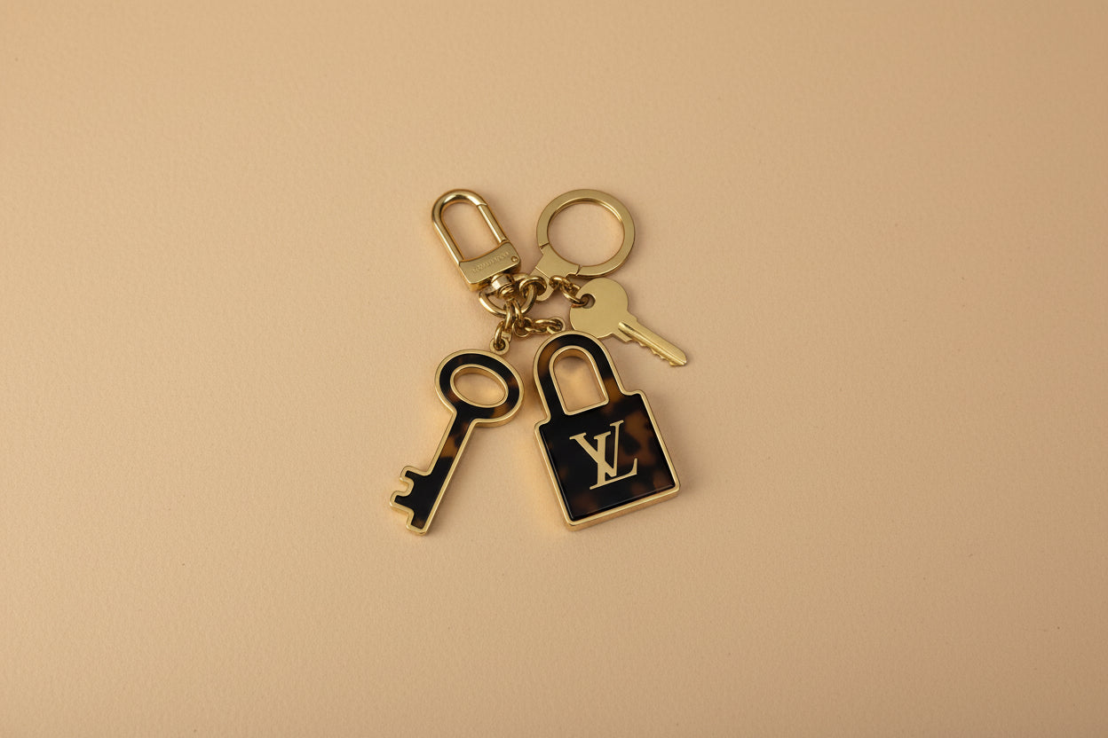 Louis Vuitton Lock & Key Bag Charm / Key Holder