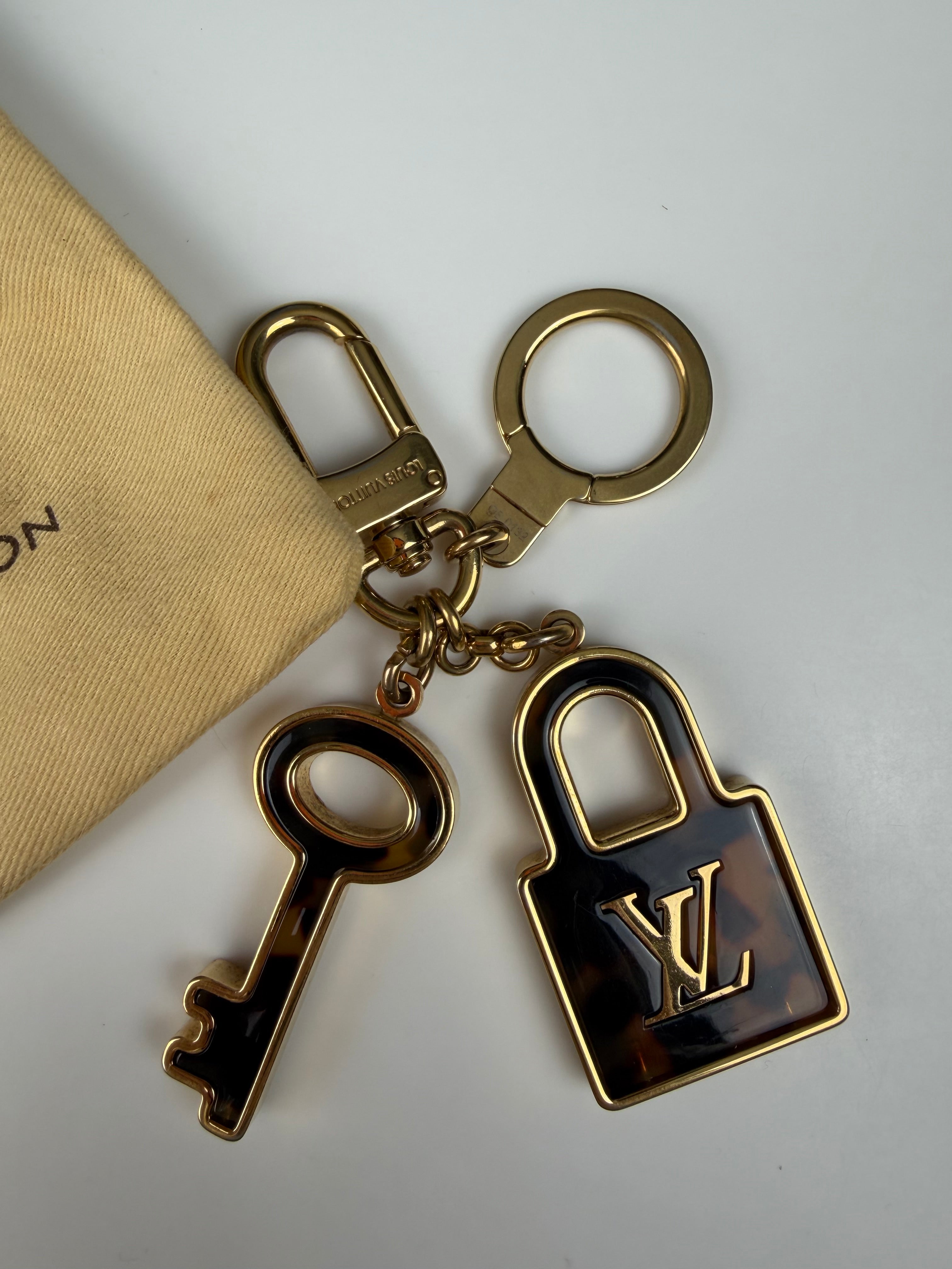 Louis Vuitton Lock & Key Bag Charm / Key Holder