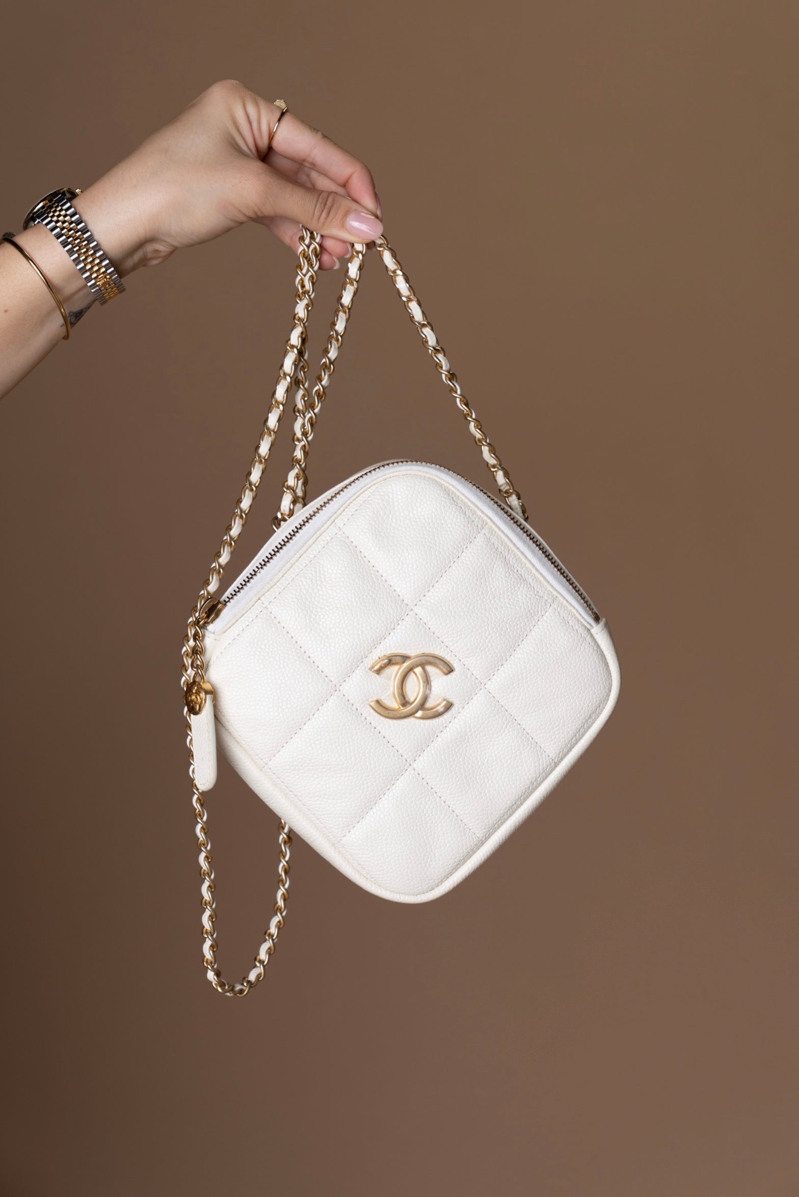 Chanel Diamond Clutch
