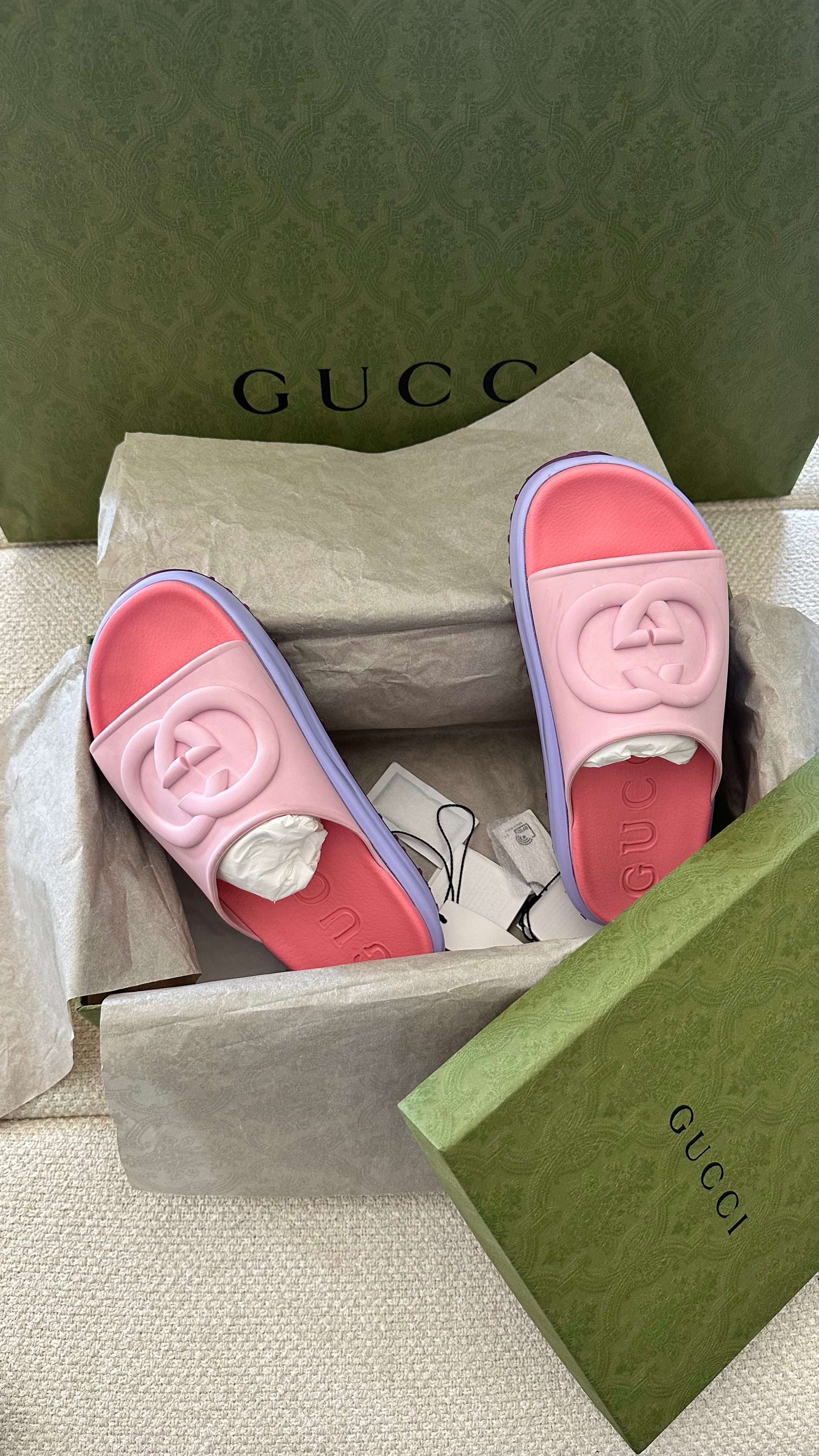 Gucci platform slides