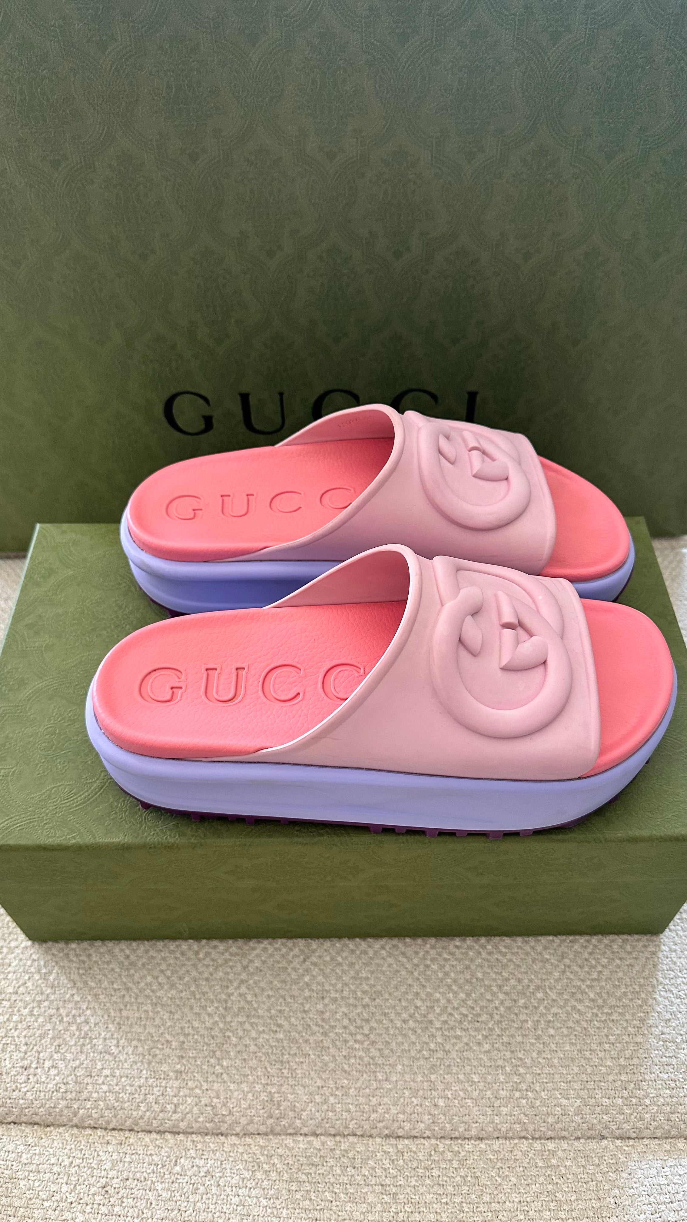 Gucci platform slides