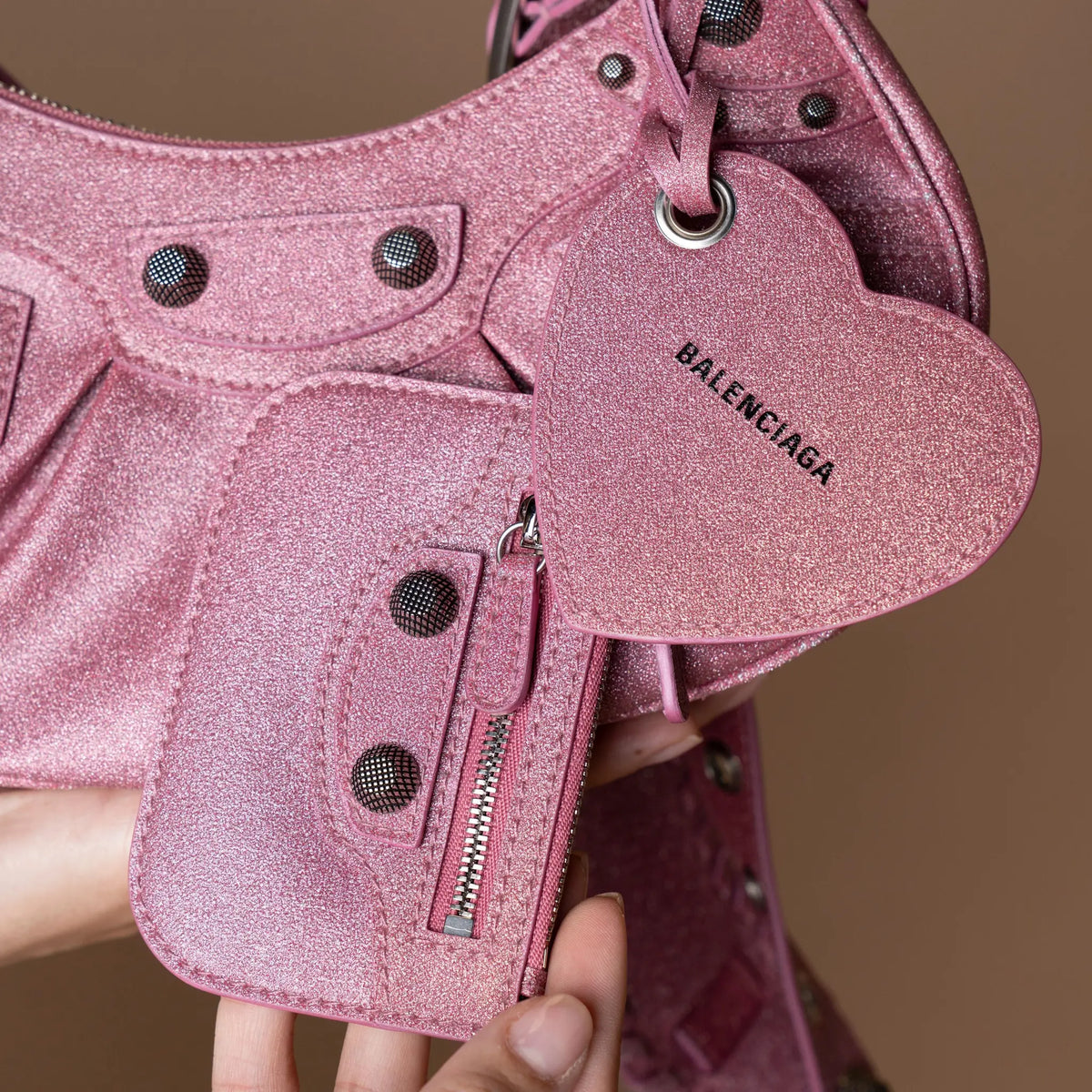 Balenciaga Le Cagole XS Glitter — Interior Detail