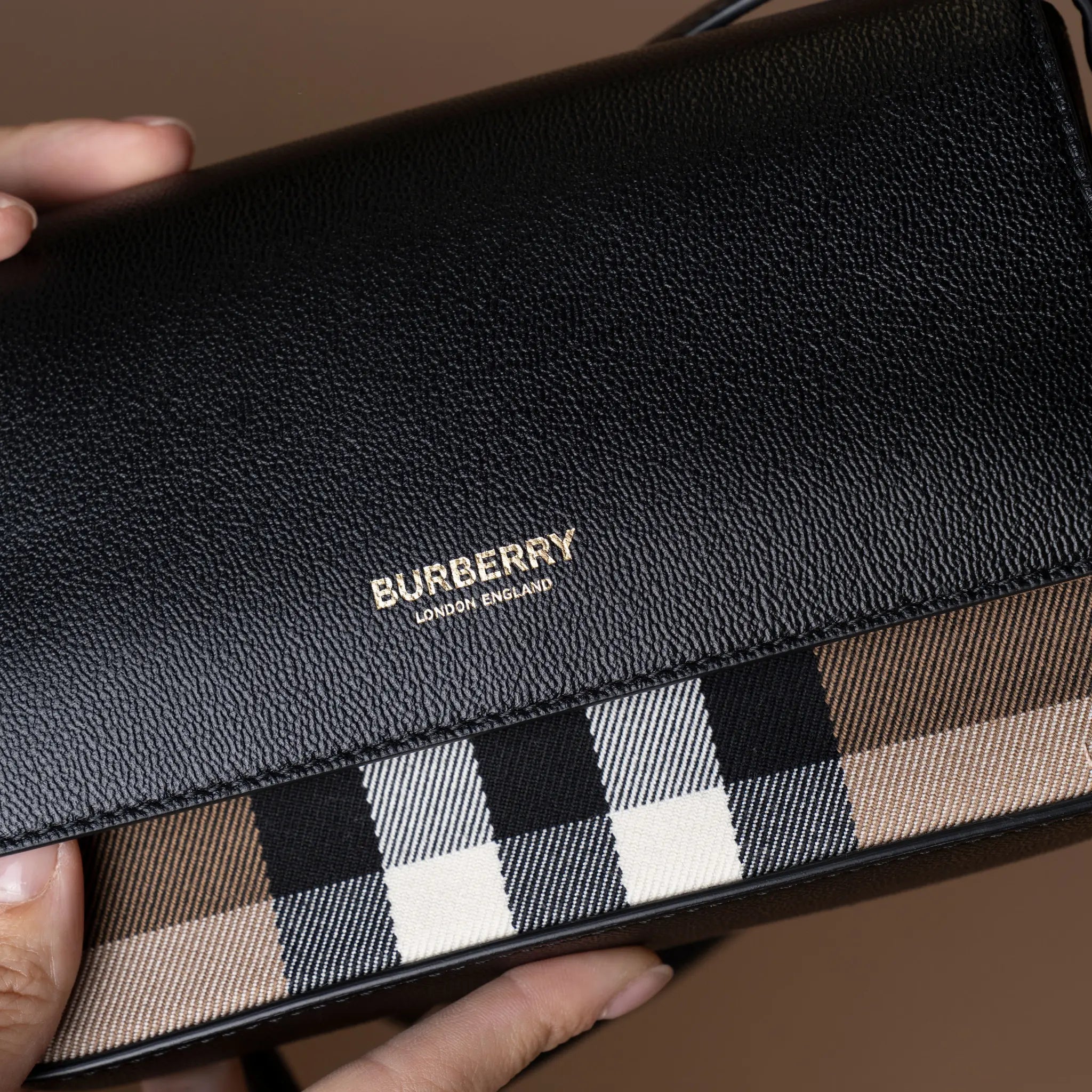 Burberry Hampshire House Check Crossbody — Back View