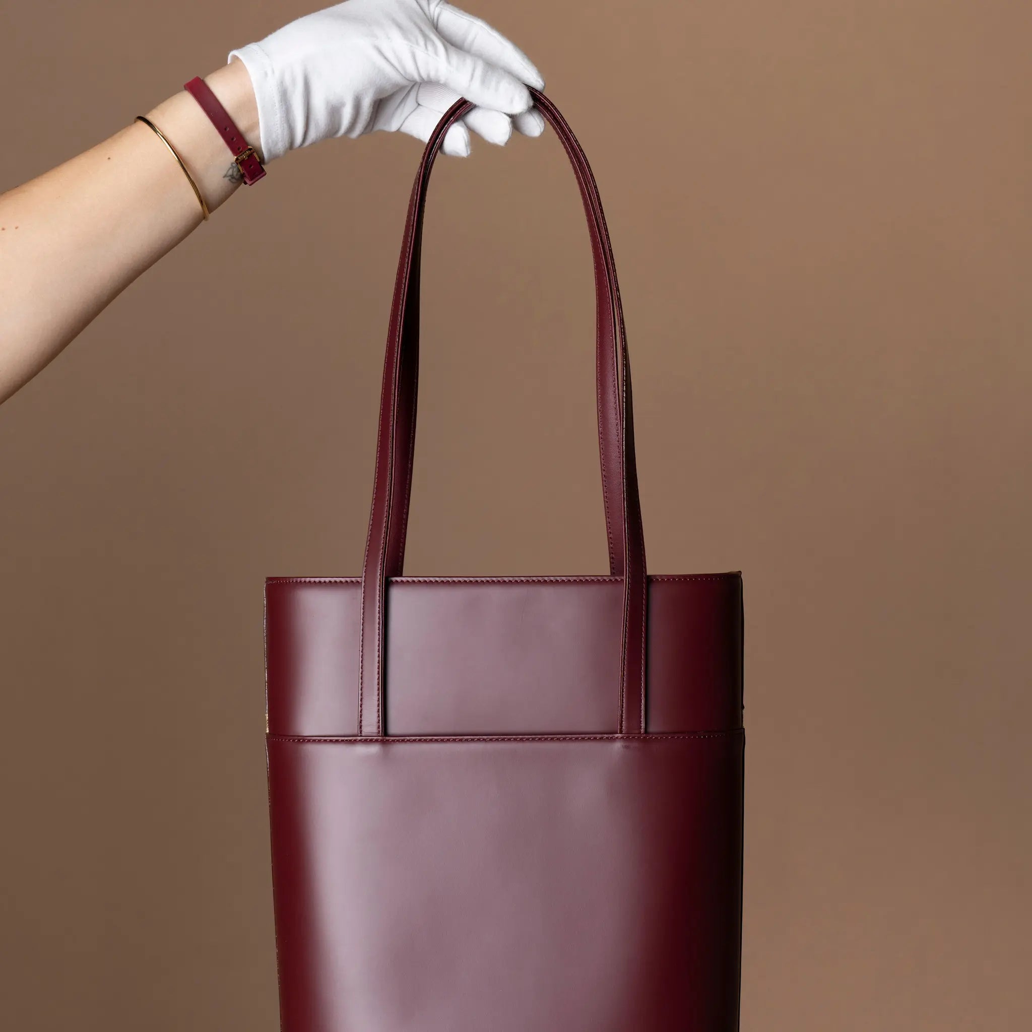 Burberry House Check Trimmed Leather Shoulder Bag — Interior Detail