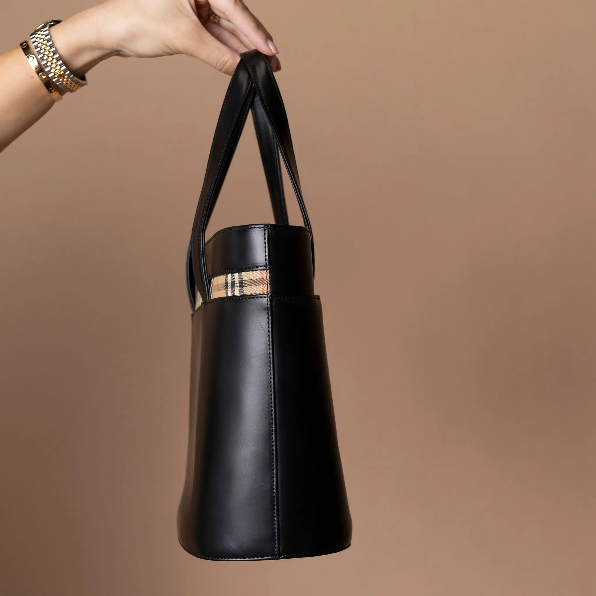 Burberry Leather Handbag — Back View