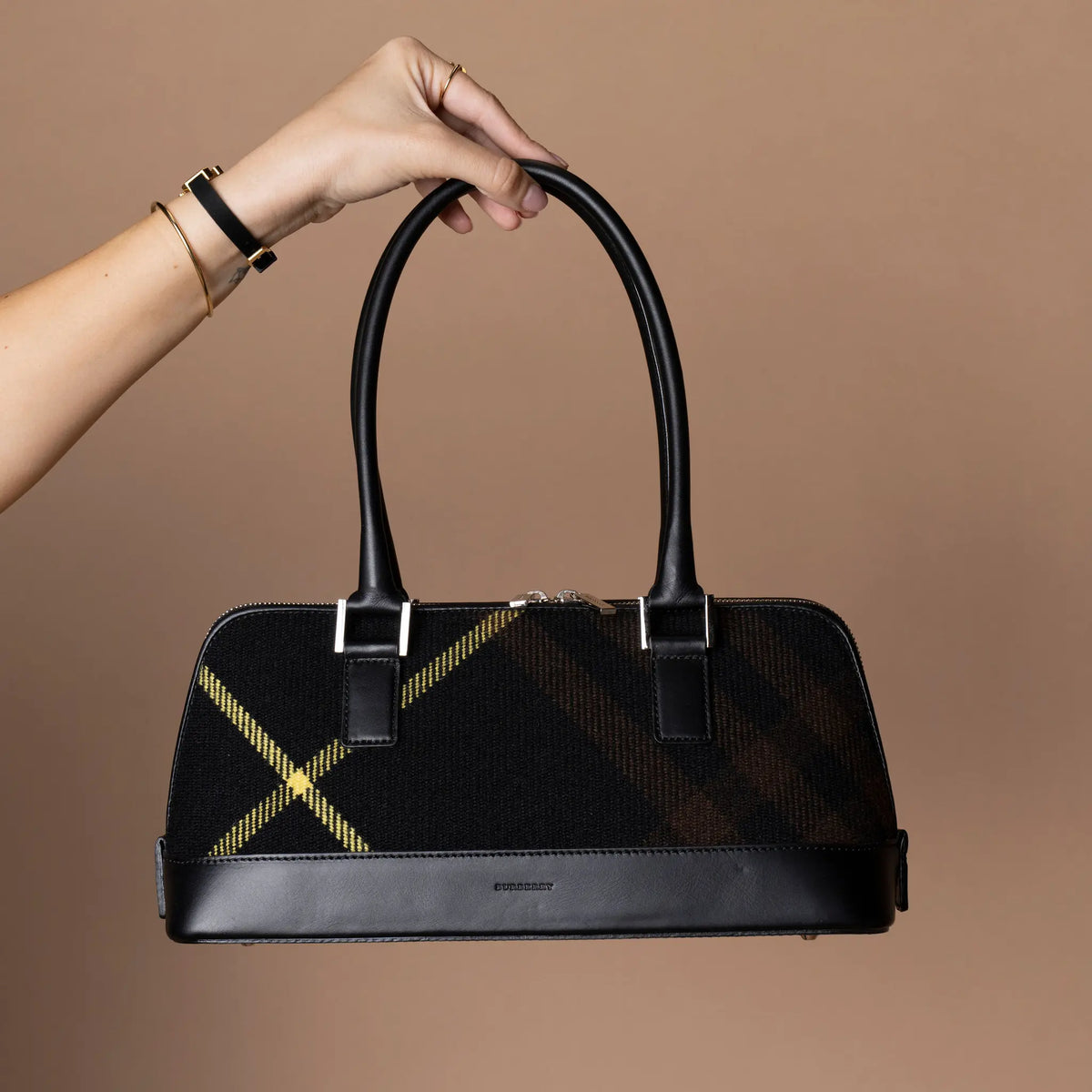 Burberry Supernova Check Wool Shoulder Bag — Featured Image
