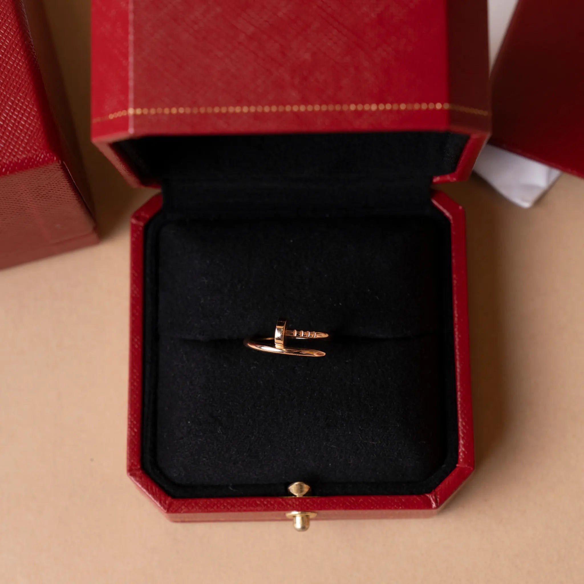 Cartier 18K Rose Gold Classic Juste un Clou Ring — Back View