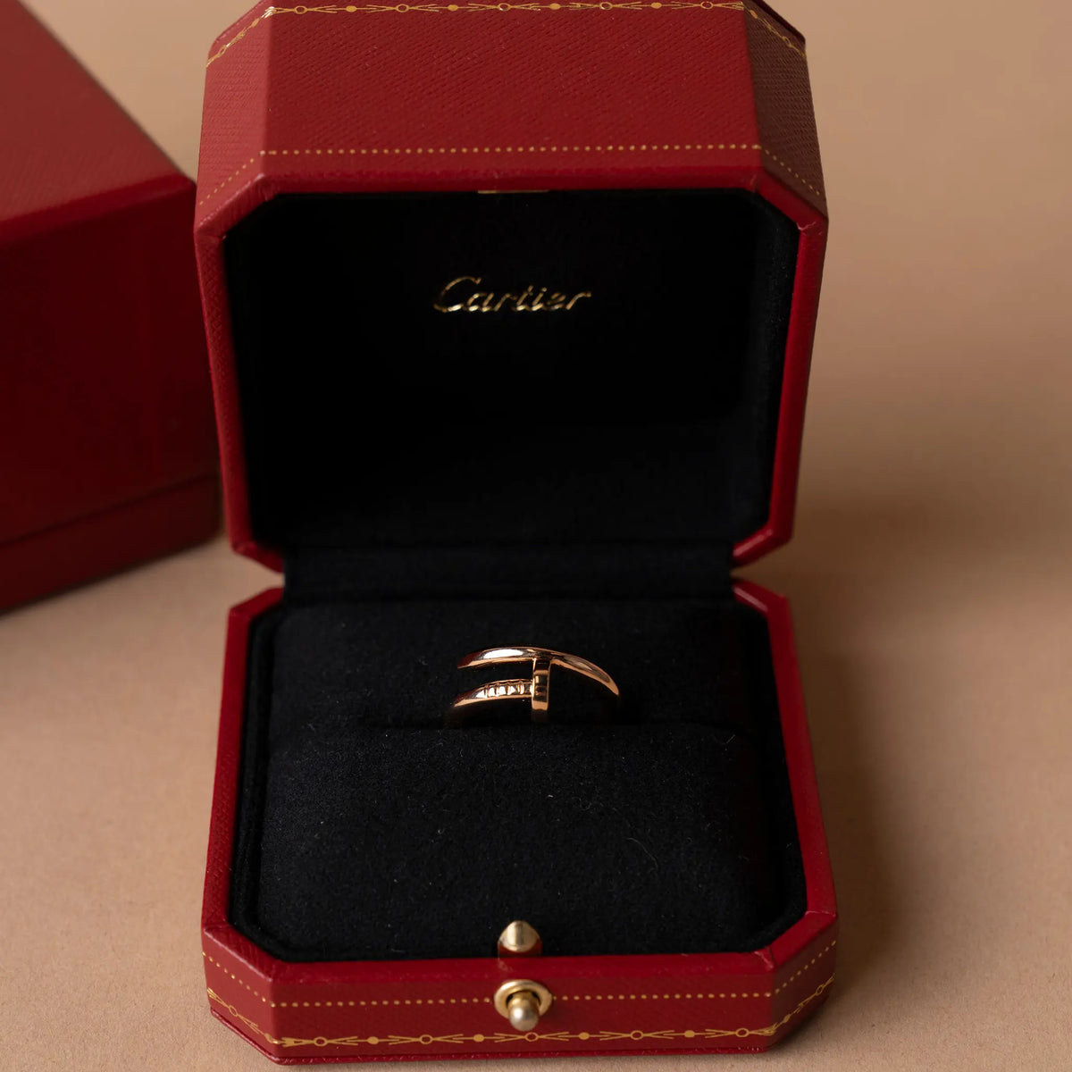 Cartier 18K Rose Gold Classic Juste un Clou Ring — Side Profile