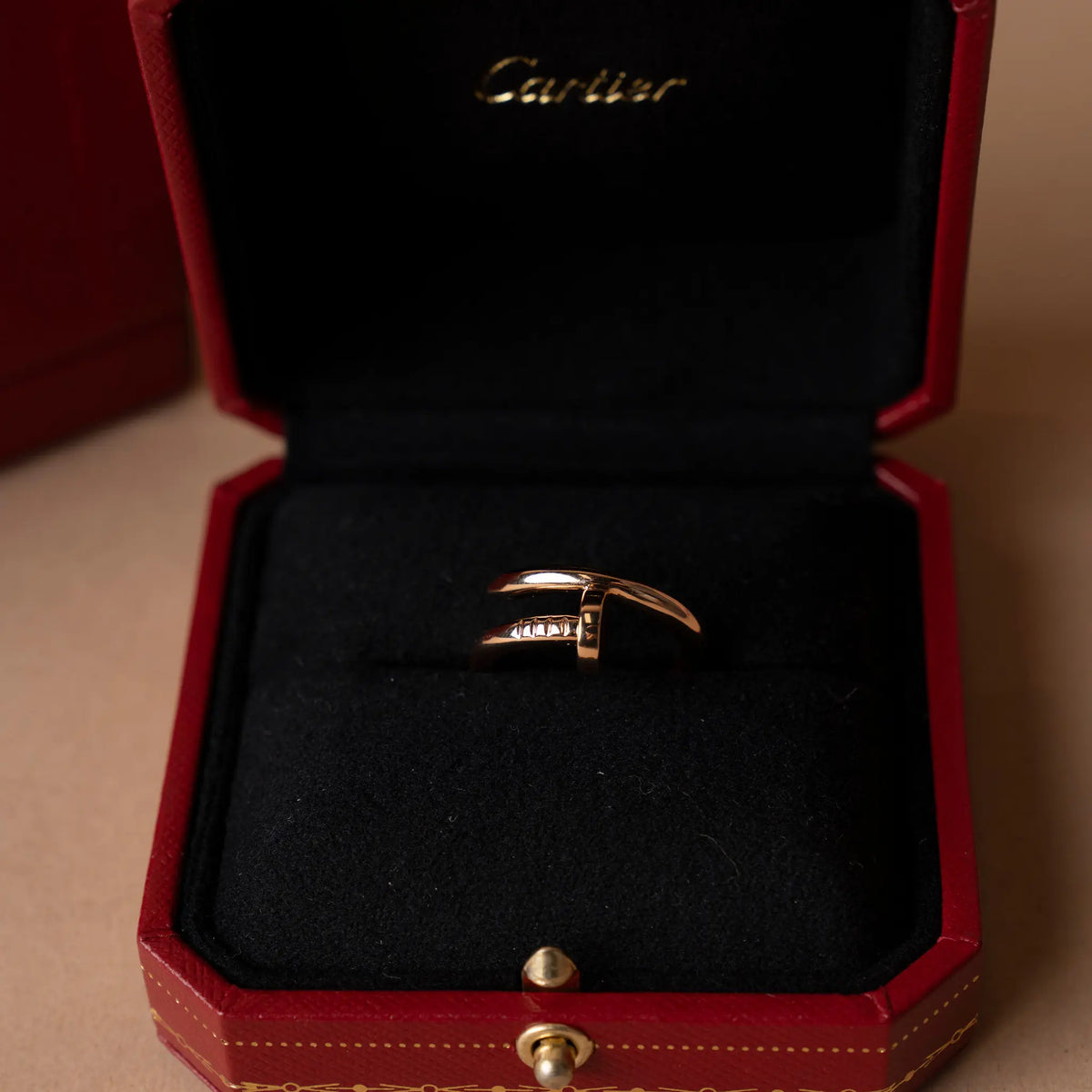 Cartier 18K Rose Gold Classic Juste un Clou Ring — Interior Detail