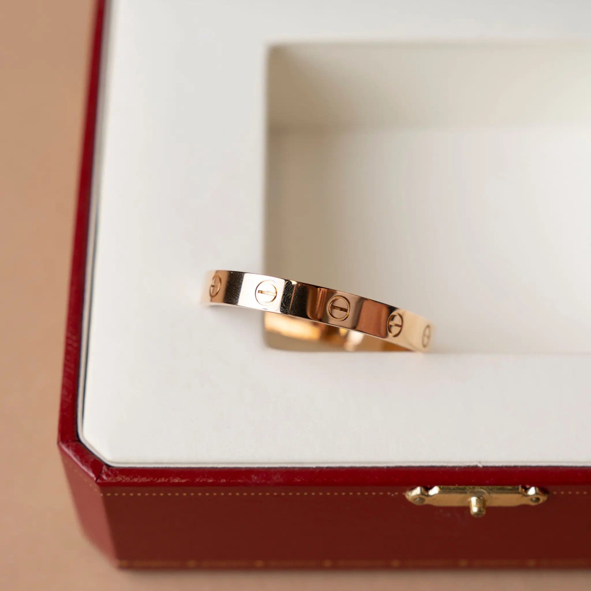 Cartier 18K Rose Gold Love Cuff Bracelet — Front View