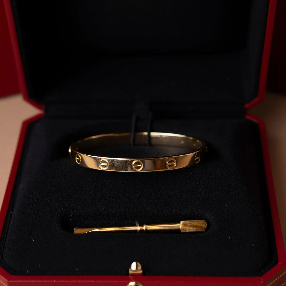 Cartier 18K Yellow Gold Classic Love Bracelet — Featured Image