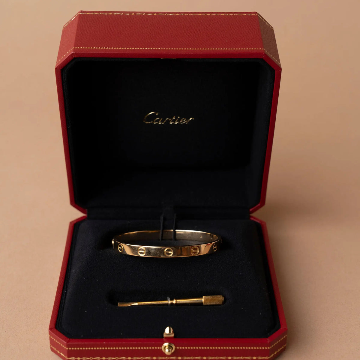Cartier 18K Yellow Gold Classic Love Bracelet — Side Profile