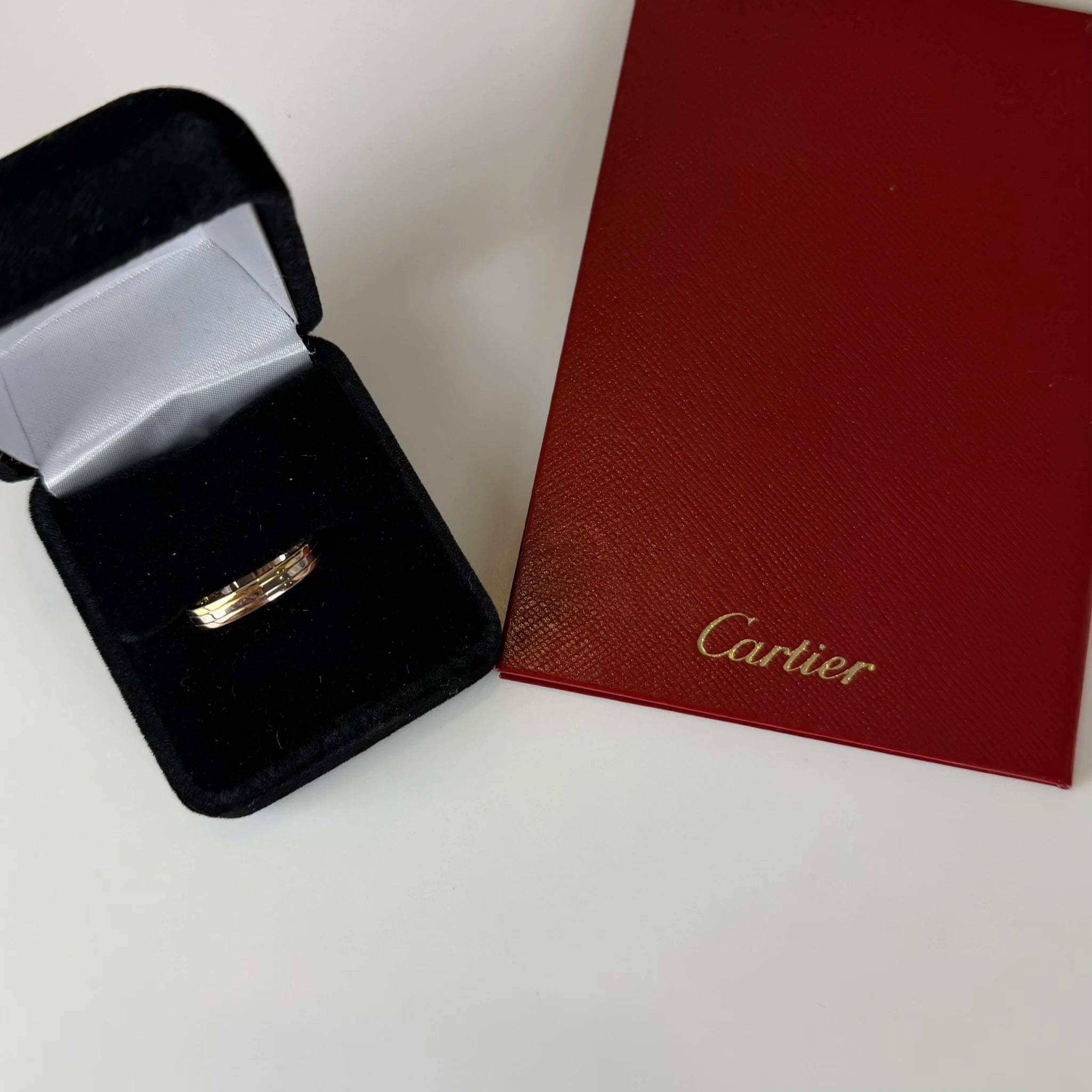 Cartier 18K Tricolor Gold Vendome Louis Cartier Wedding Band