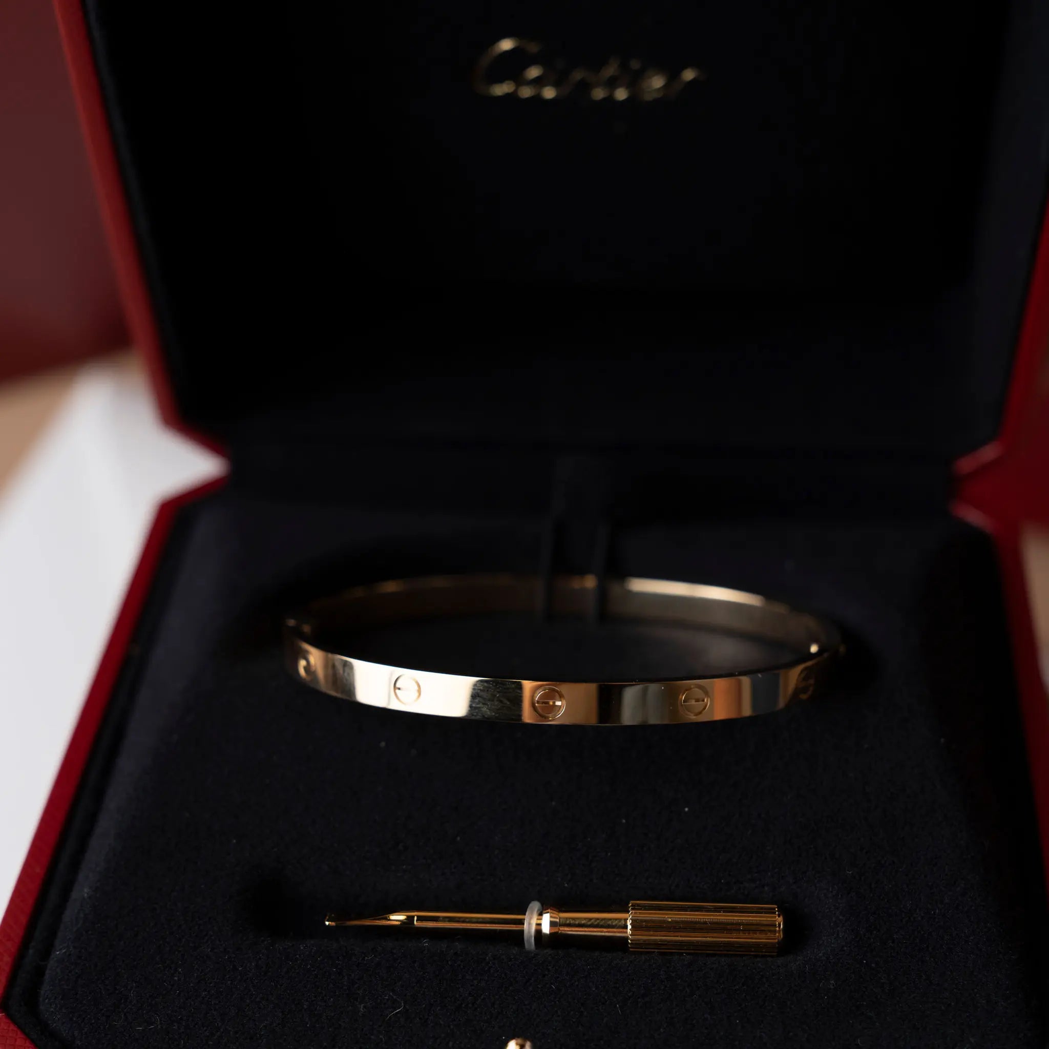 Cartier Pulseira Love Modelo Médio — Interior Detail