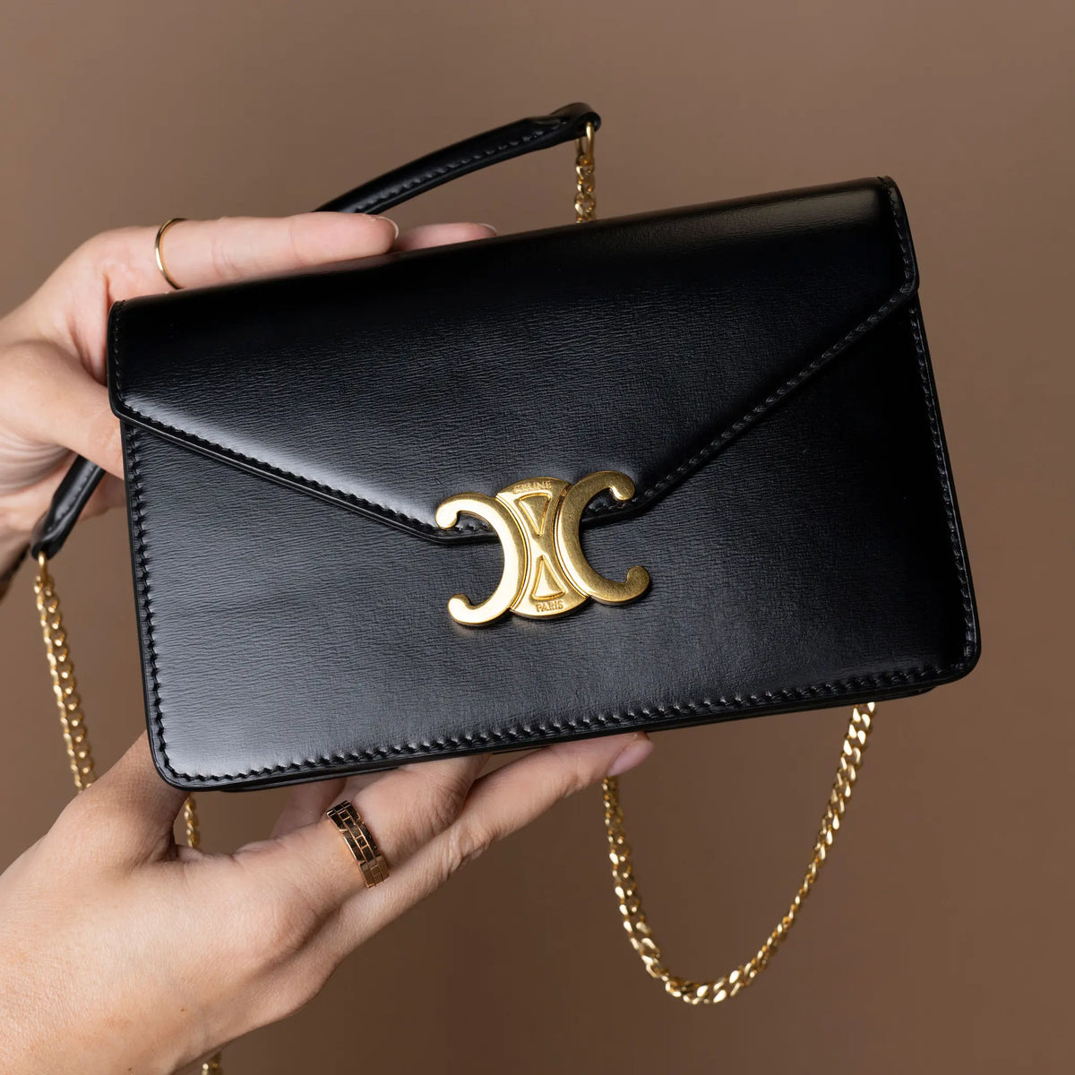 Celine Small Chain Triomphe — Back View