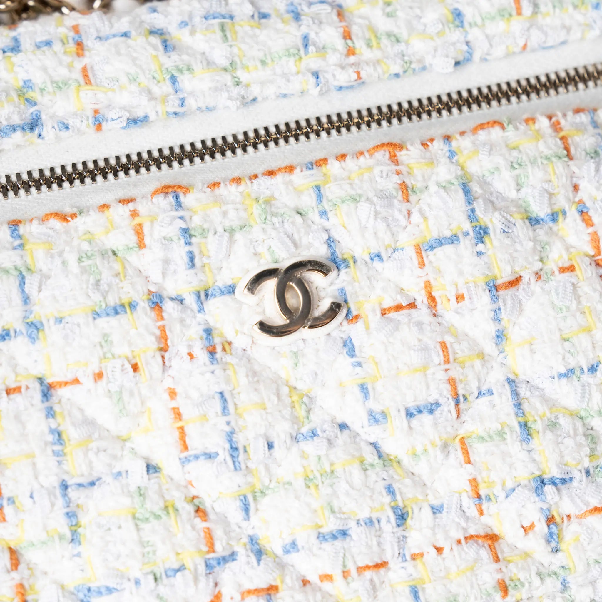 Chanel 25C Cruise CC Quilted Tweed Vanity Bag — Back View