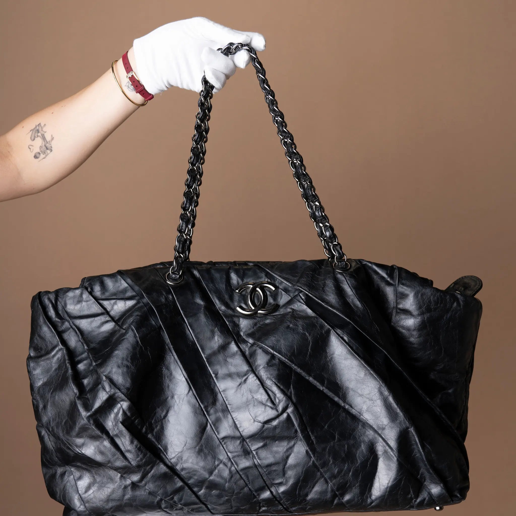 Chanel Aged Calfskin Tote Bag — Featured Image