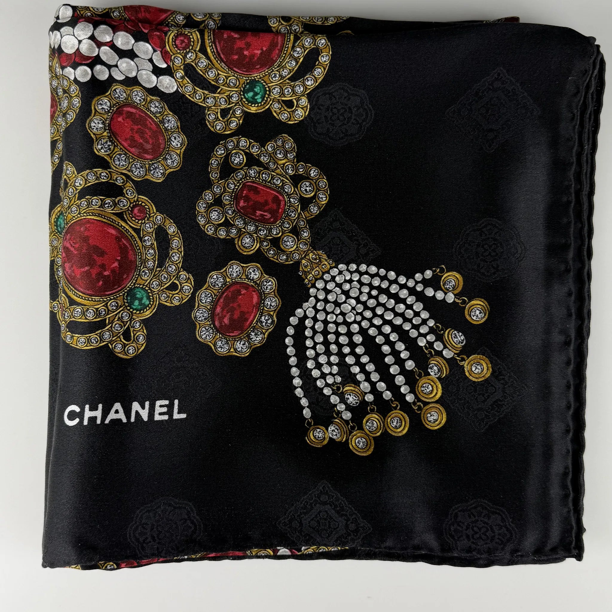 Chanel Bijoux Print Silk Scarf