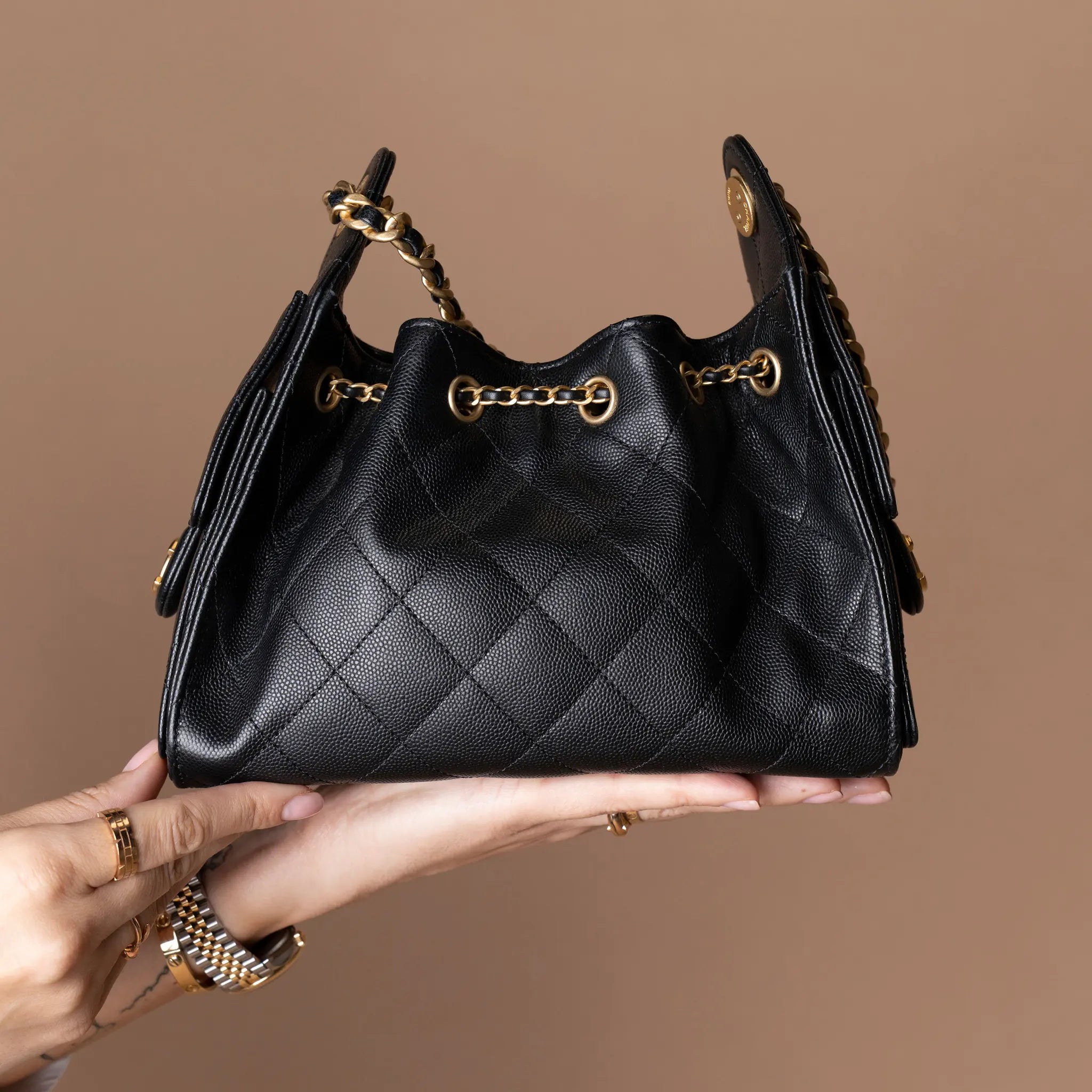 Chanel Black Caviar 25 Mini Bag — Featured Image