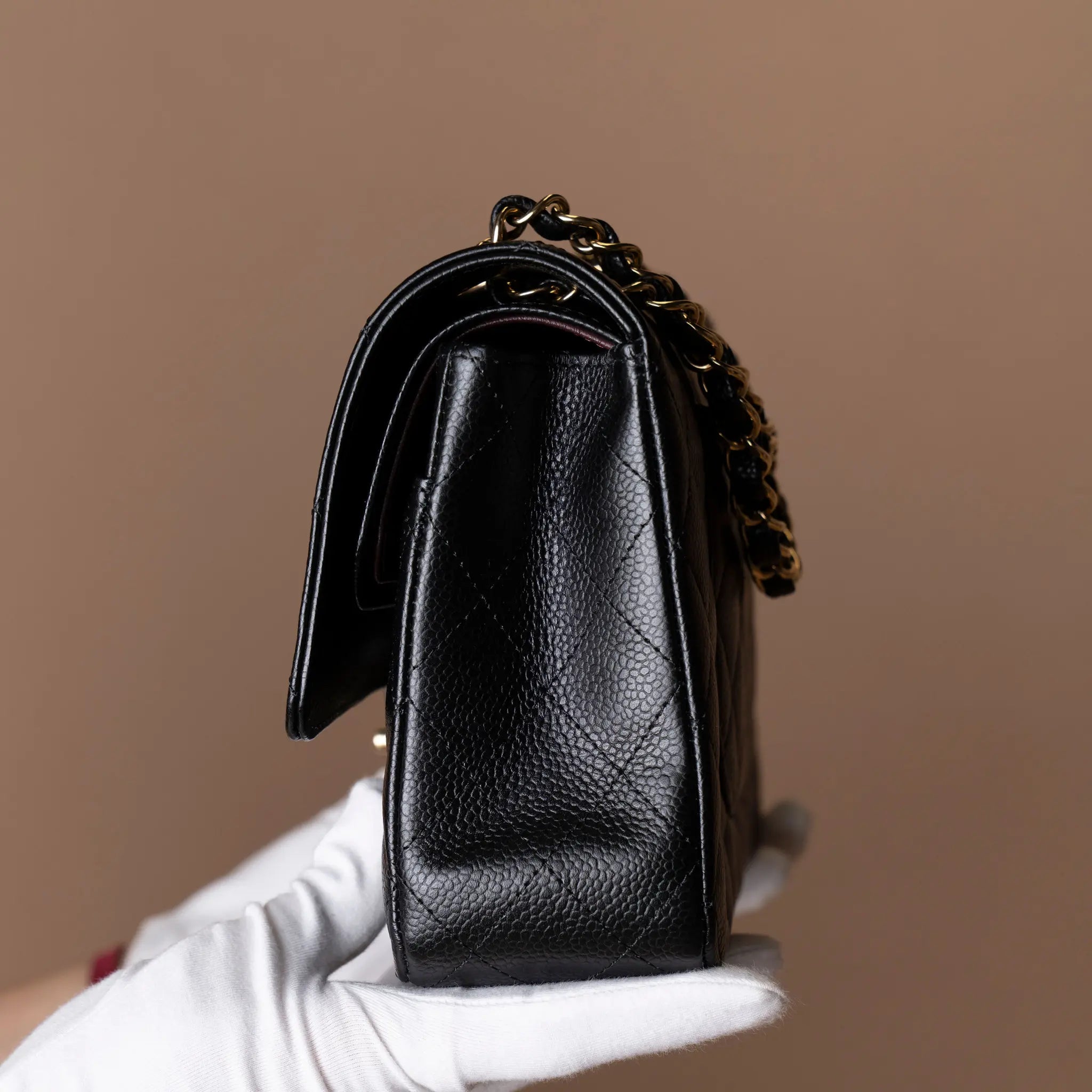 Chanel Caviar Classic Double Flap Medium — Detail View