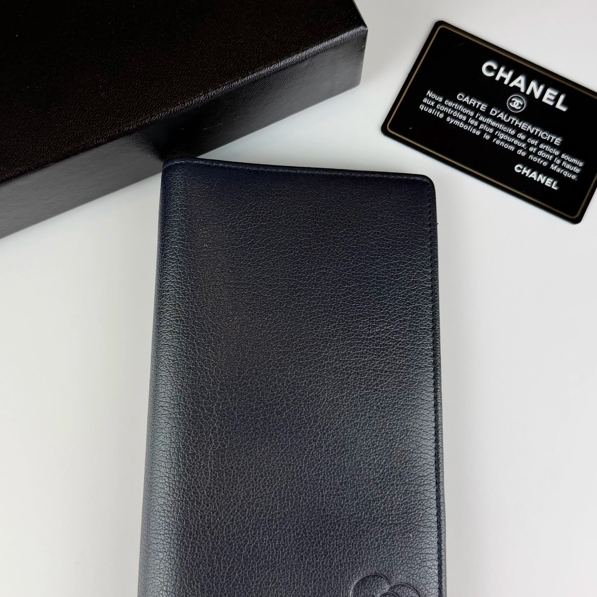 Chanel CC Calfskin Camellia Long Wallet