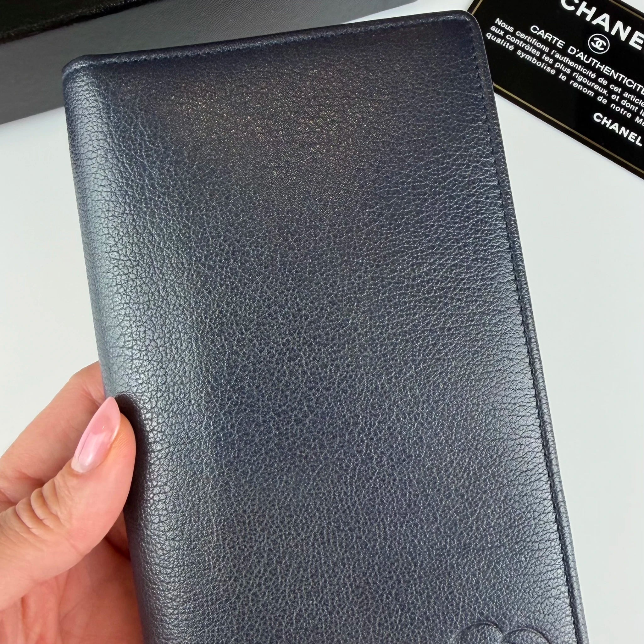Chanel CC Calfskin Camellia Long Wallet